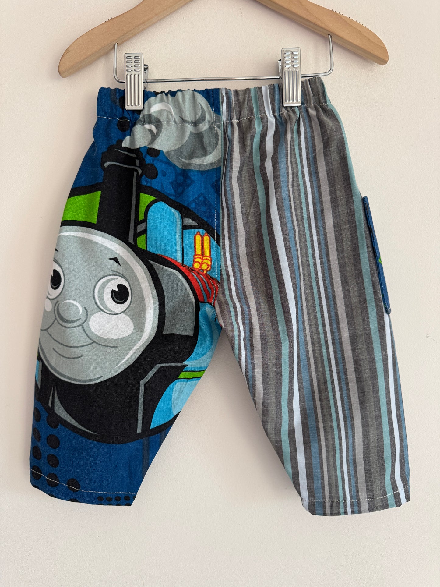 Thomas the tank engine/striped barrel leg pants 12-18 months