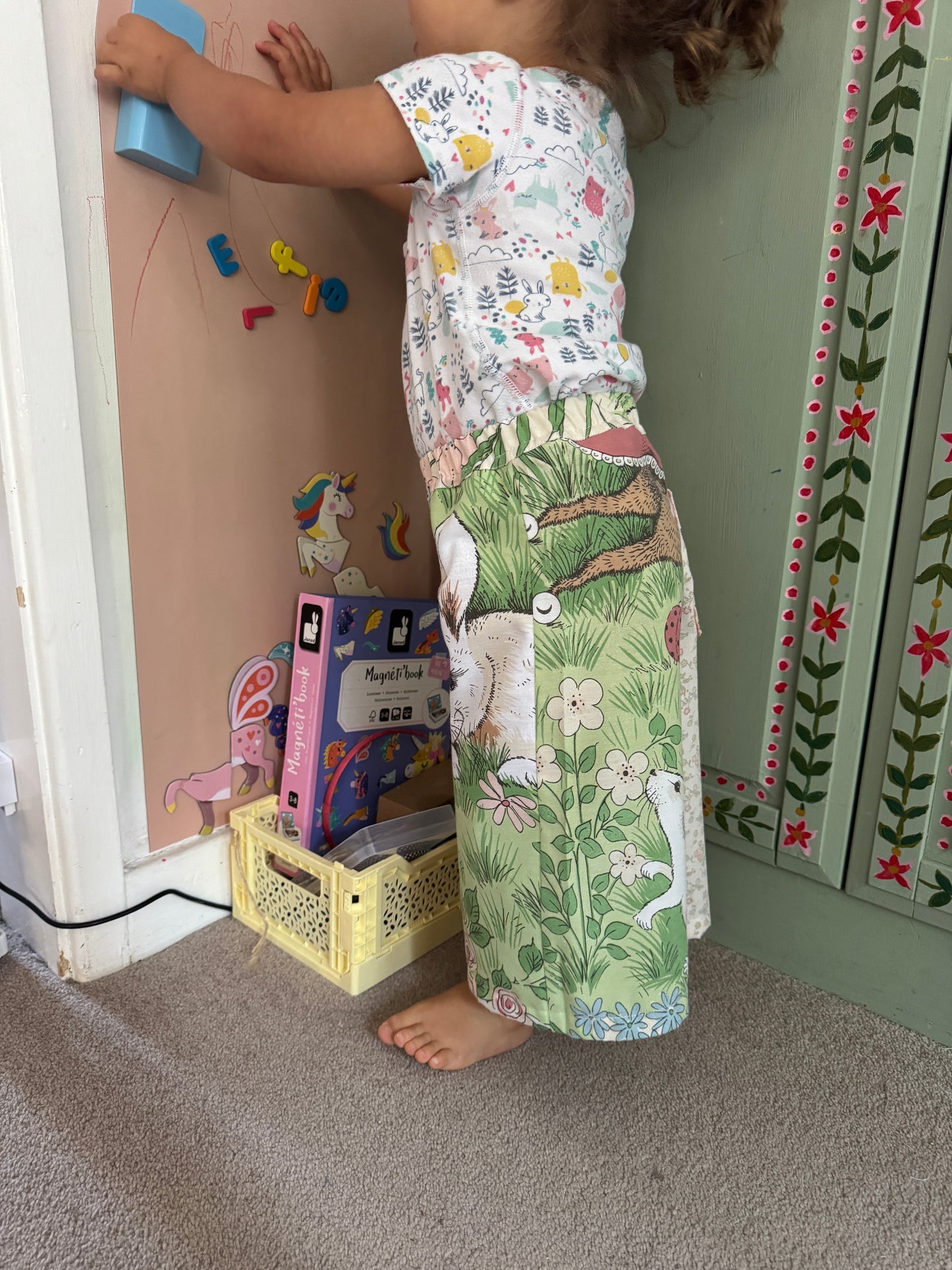 Vintage Victoria Plum Wide Leg Trousers 18-24 months