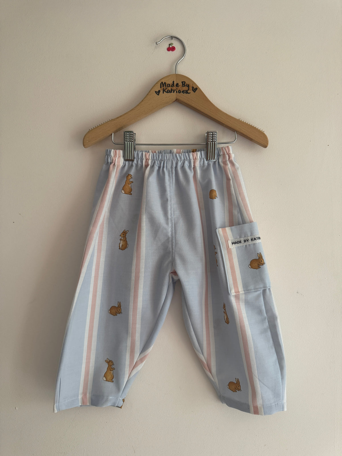 Vintage 1994 Peter Rabbit Fabric Barrel Leg Trousers 18-24 months