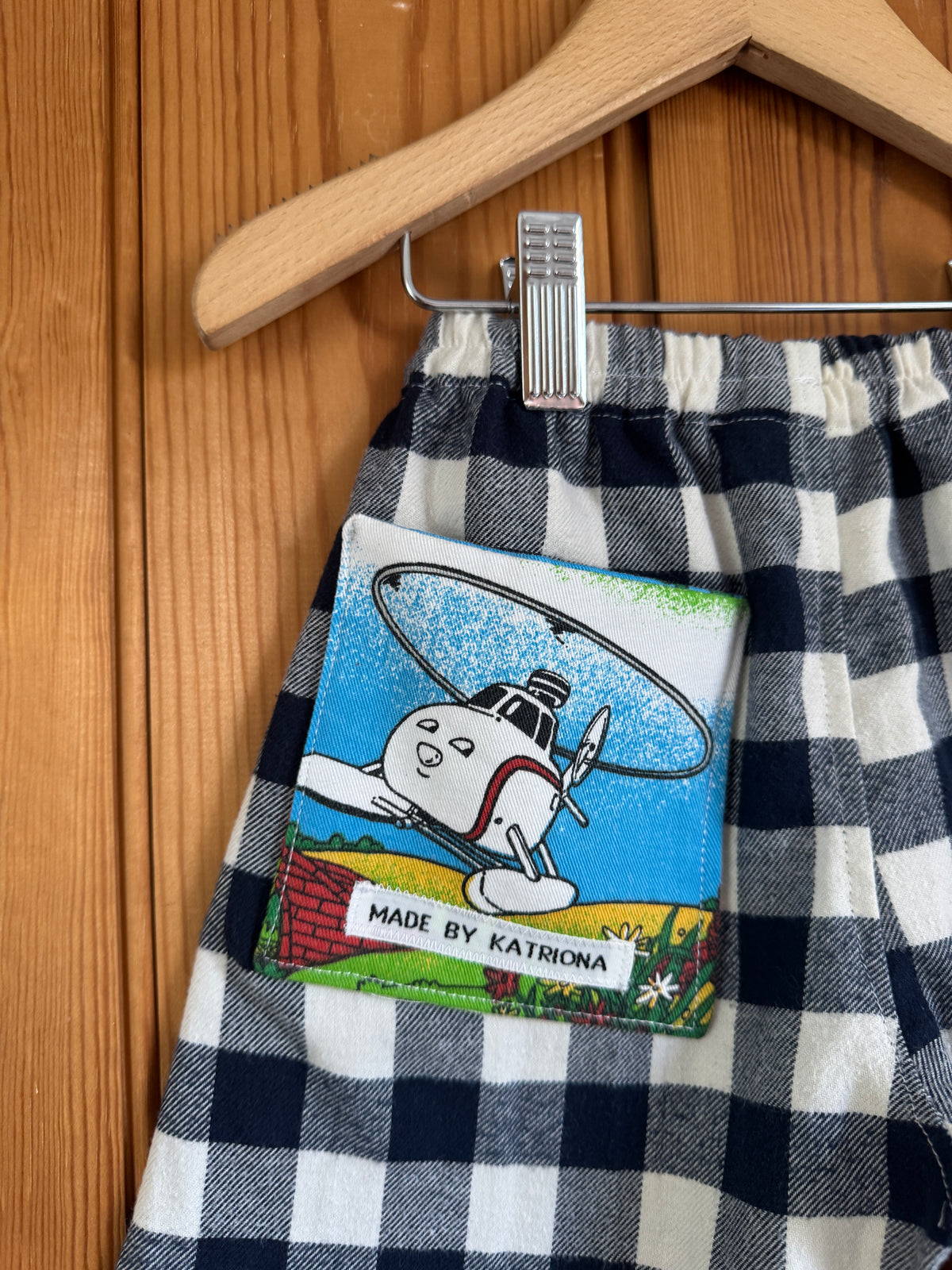 Thomas the tank engine Navy gingham barrel leg pants 12-18 months