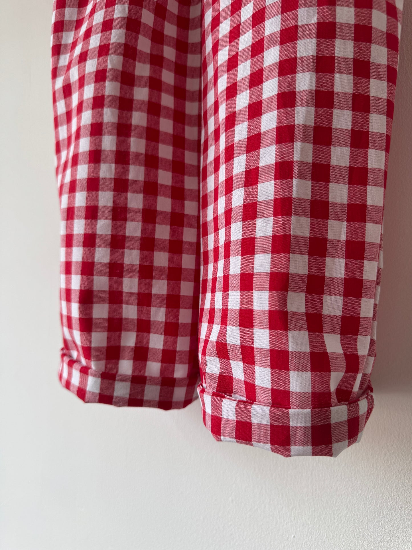Sample bunny dungarees cherry red 2-3 years