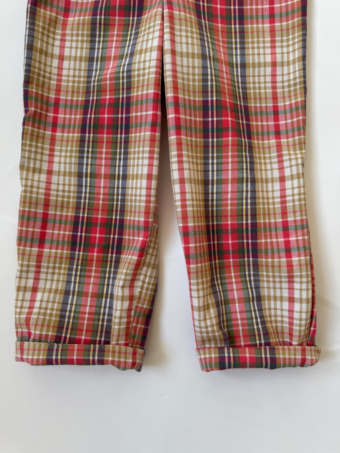 Multicolour check bunny dungarees (3 years)