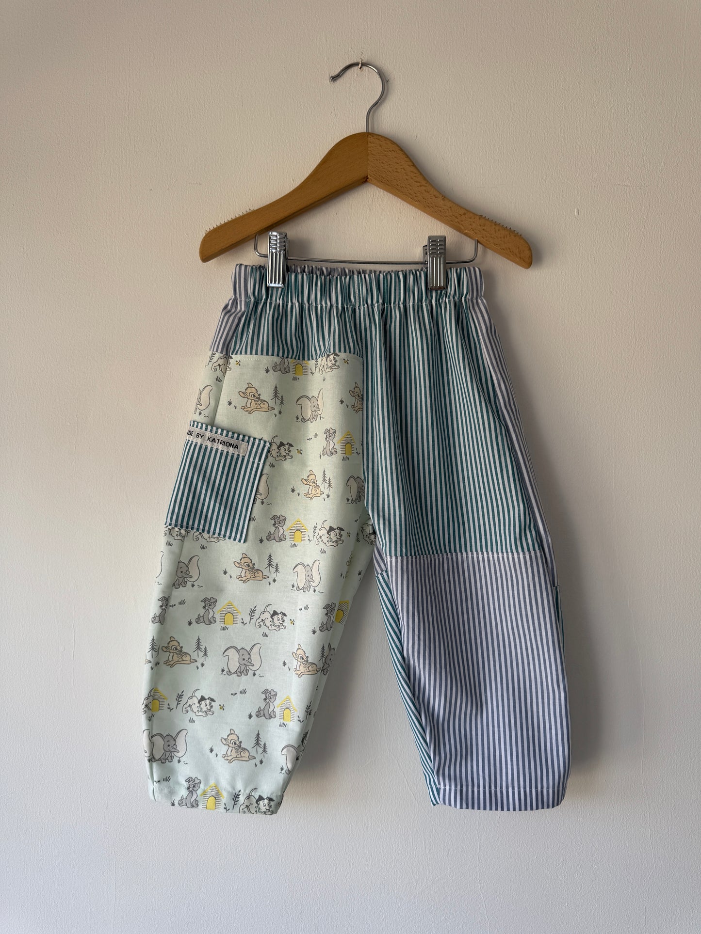 Disney/Patchwork Barrel Leg Pants 3-4 years