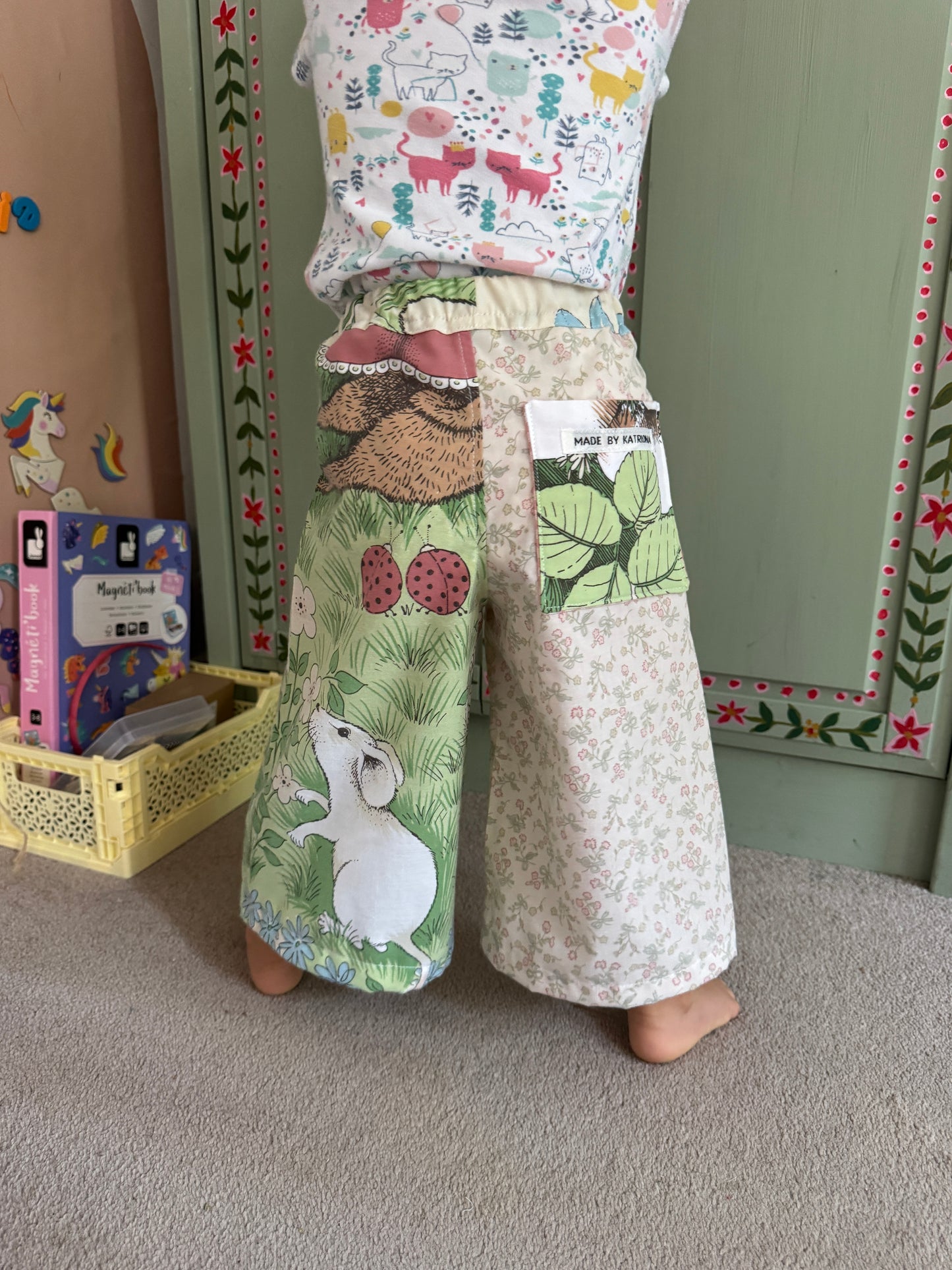 Vintage Victoria Plum Wide Leg Trousers 18-24 months