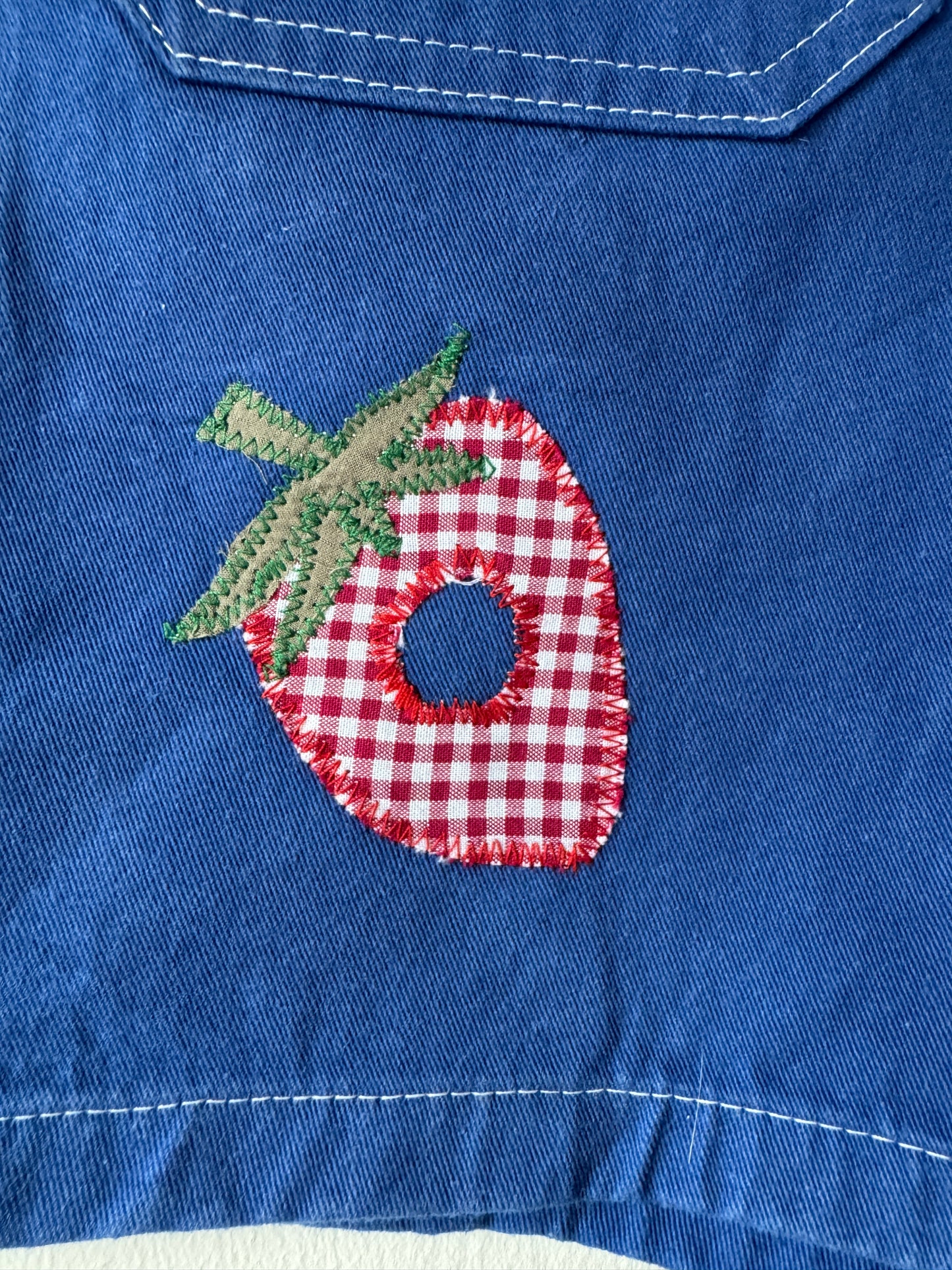 Hungry caterpillar upcycled dungarees 3-4 years