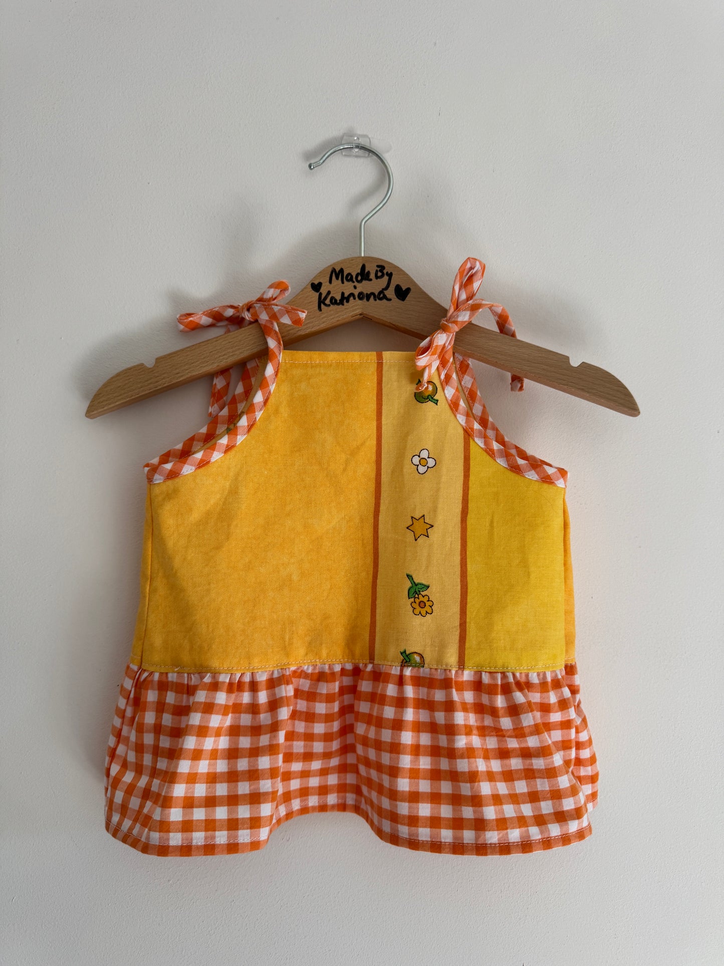 Sunshine ruffle spaghetti strap top 12-18 months