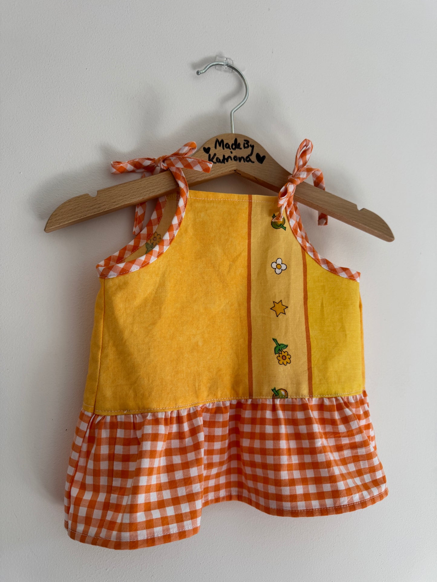 Sunshine ruffle spaghetti strap top 12-18 months