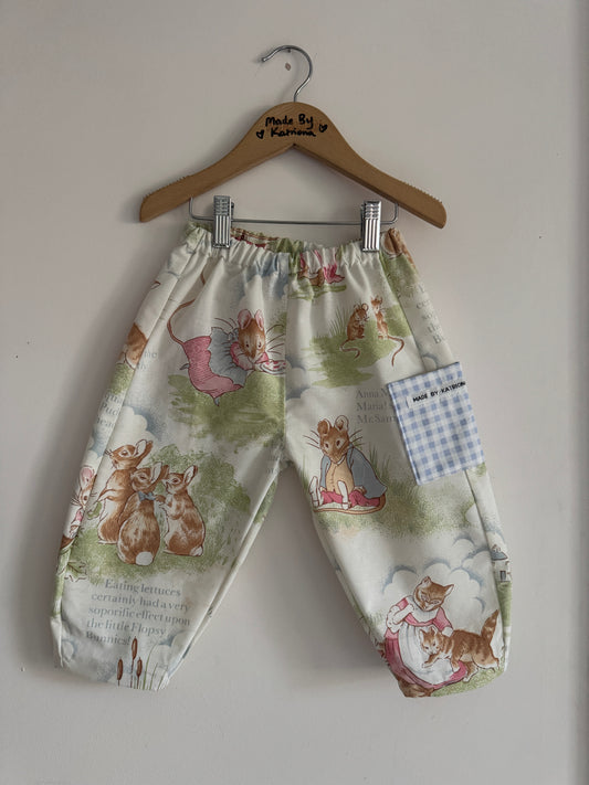 Vintage ‘Peter Rabbit’ barrel leg pants 2-3 years
