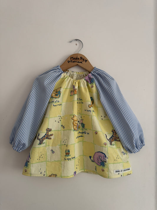 Winnie the Pooh top with striped sleeves 2-3 years