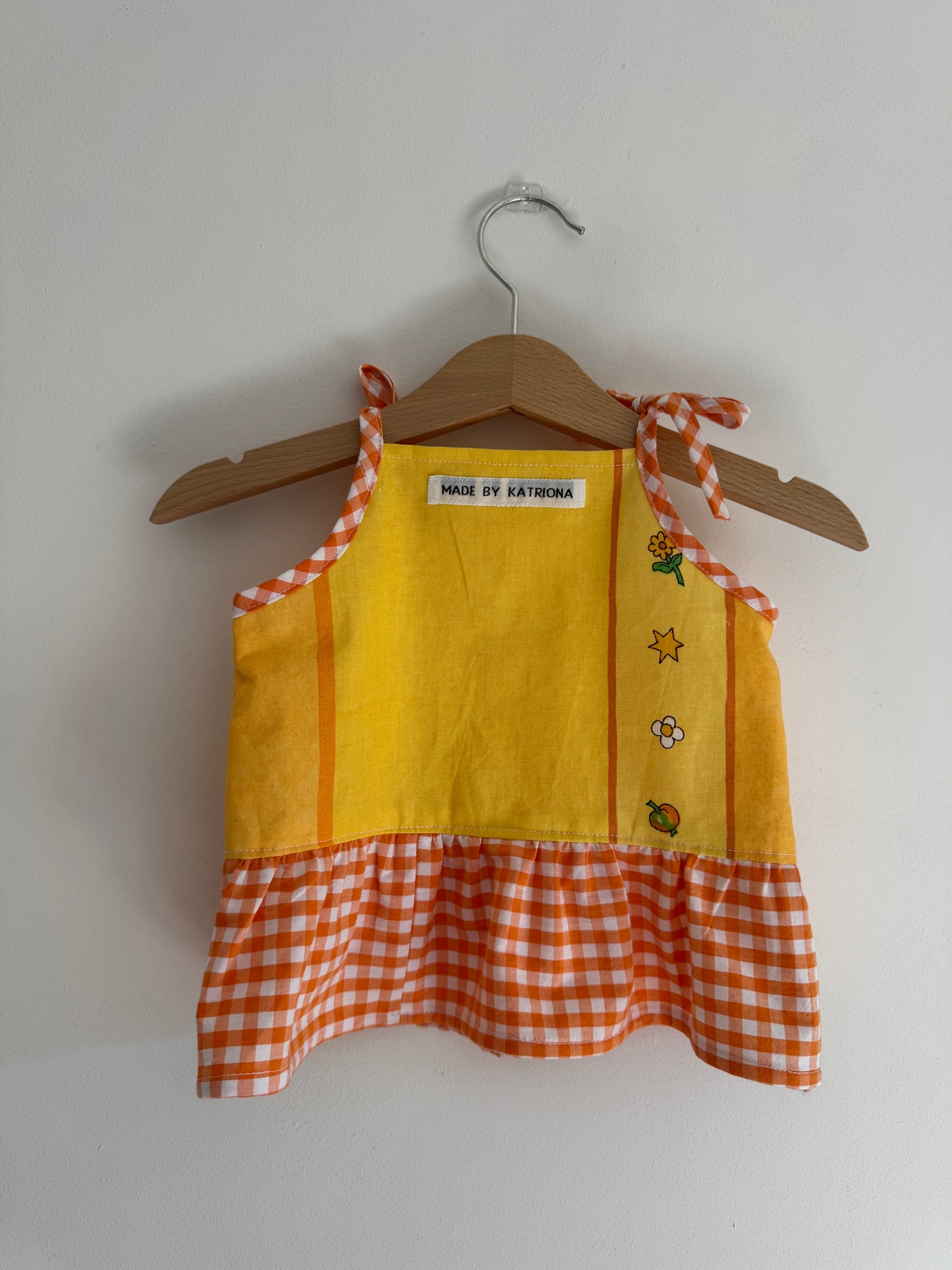 Sunshine ruffle spaghetti strap top 12-18 months