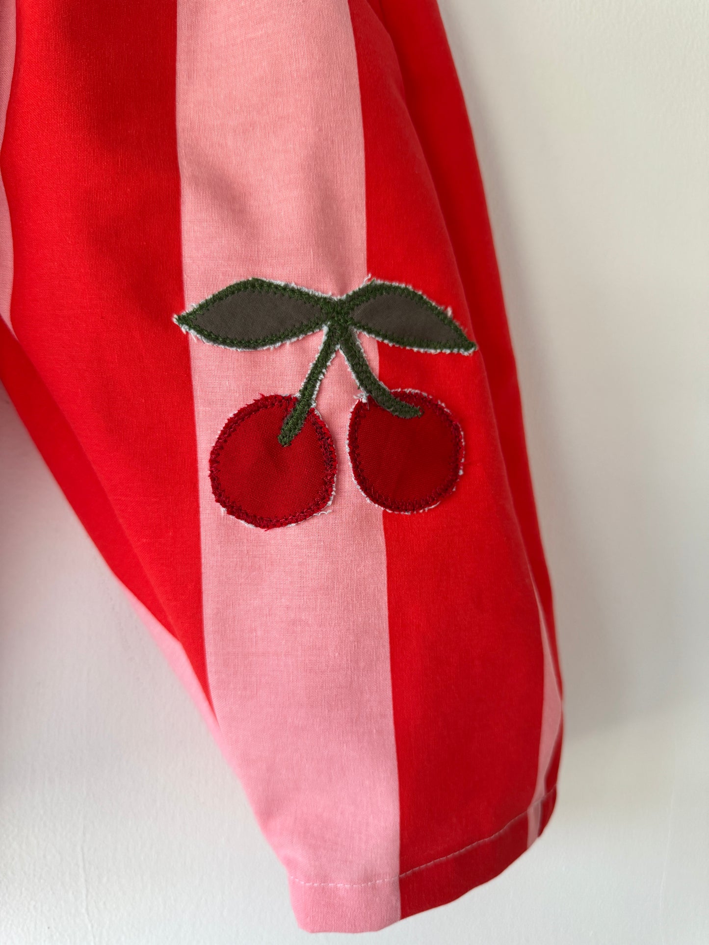 Cherry Striped Barrel Leg Pants 1-2 years