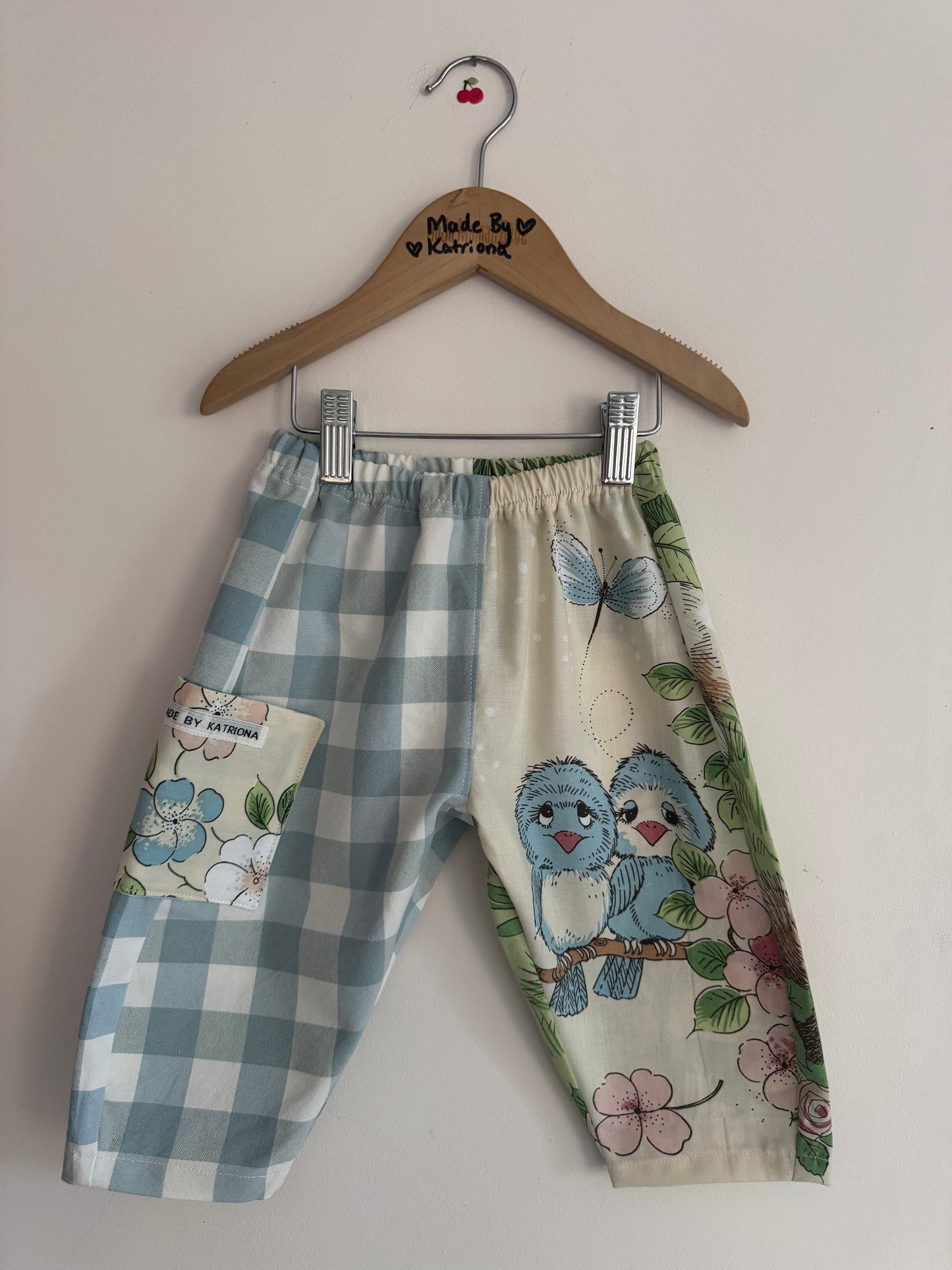 Vintage Victoria Plum Barrel Leg Trousers 12-18 months