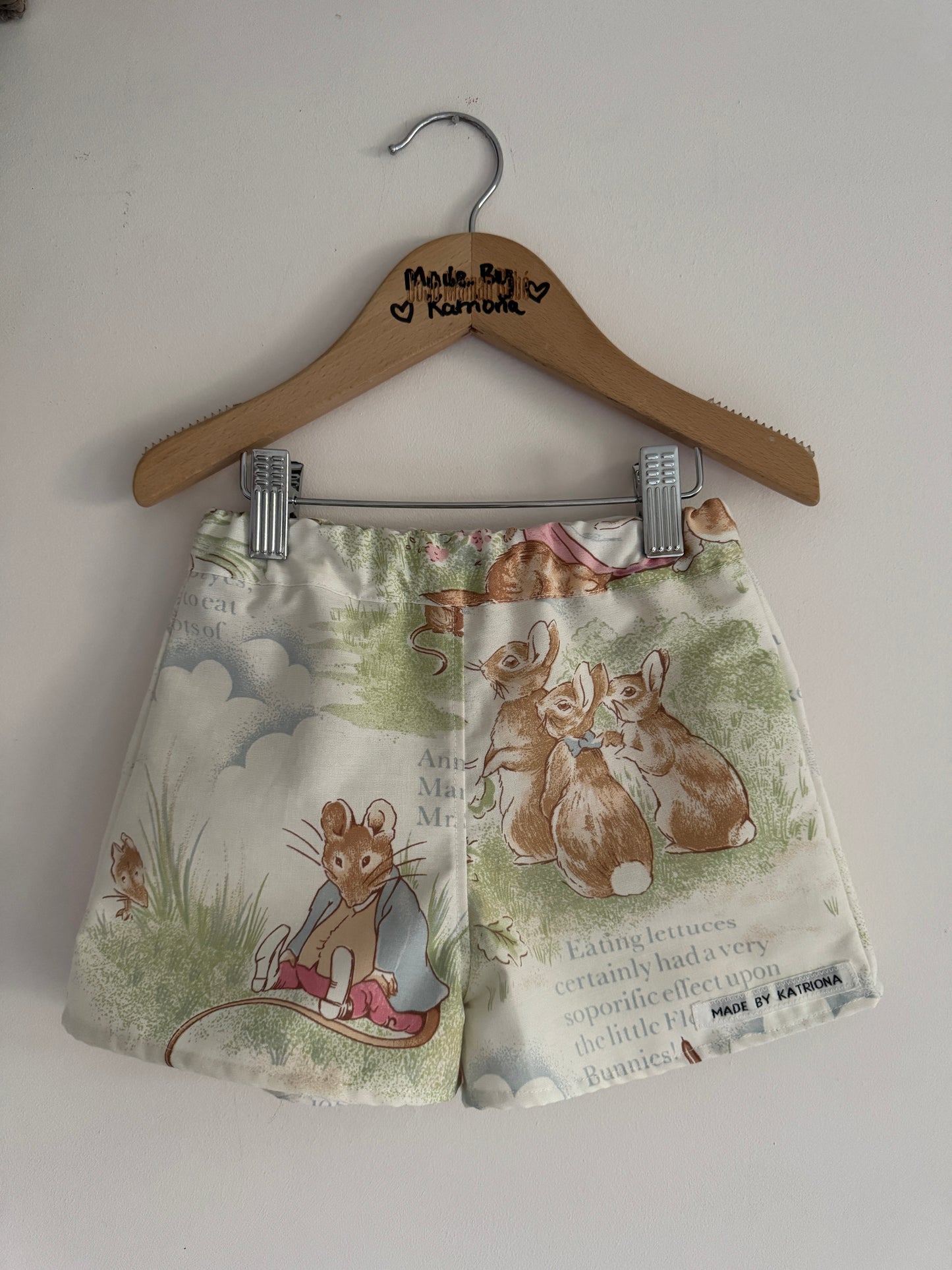 Vintage ‘Peter Rabbit’ Beatrix Potter shorts 3-4 years