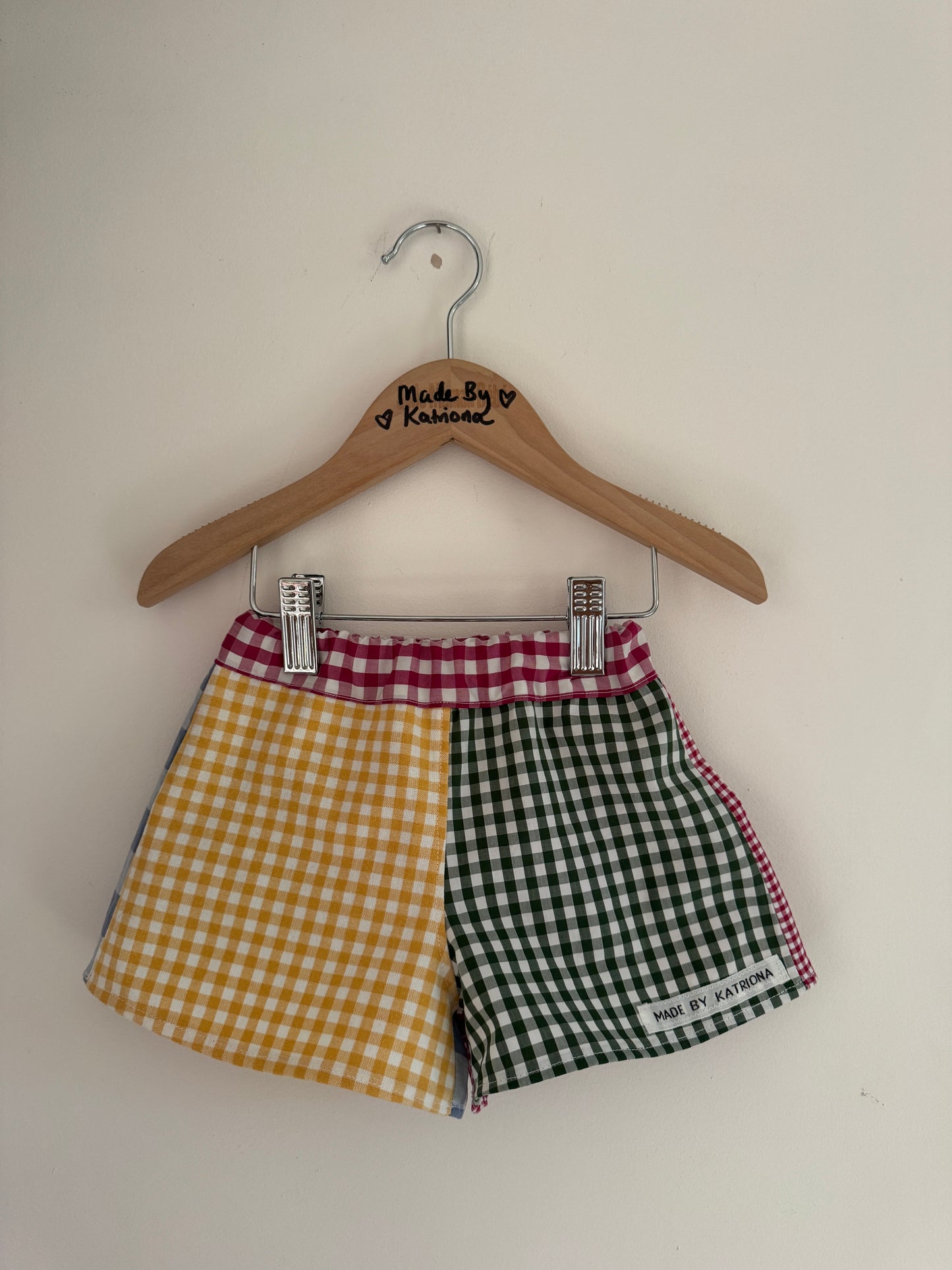 Multicolour Gingham shorts 6-9 months