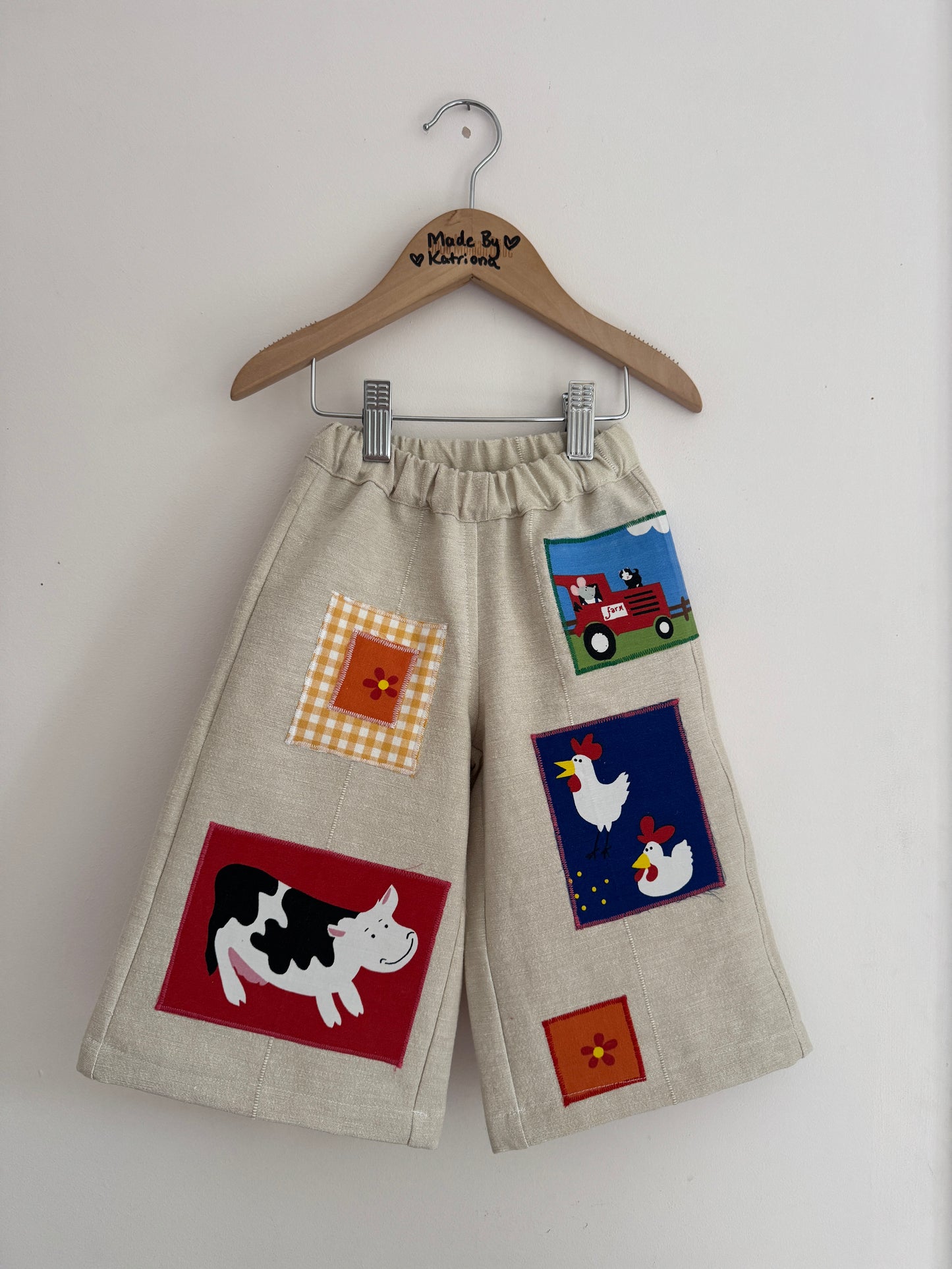 Animal multicolour wide leg pants 18-24 months