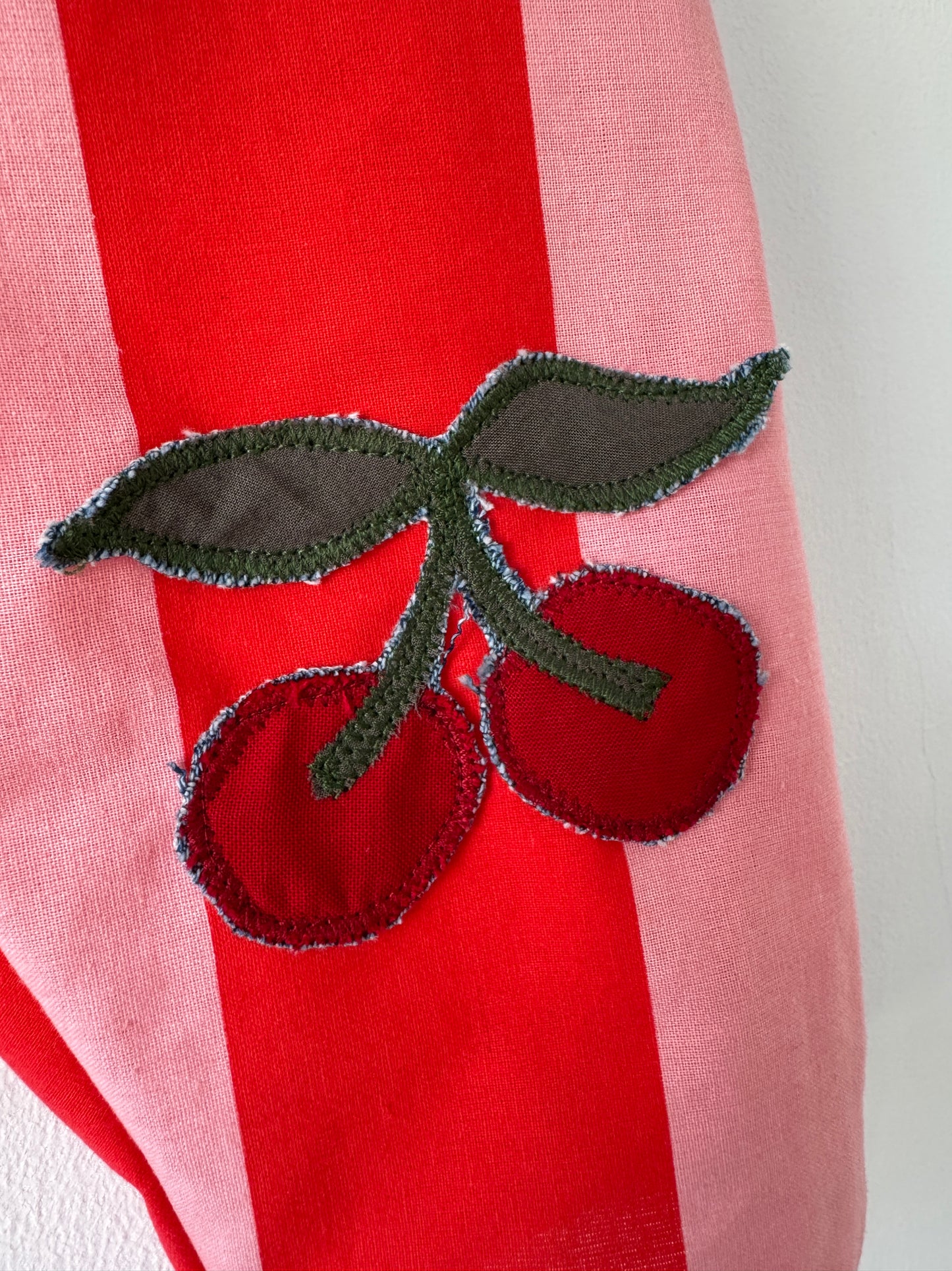 Cherry Striped Barrel Leg Pants 1-2 years