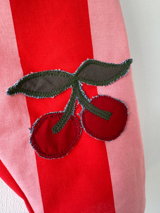 Cherry Striped Barrel Leg Pants 1-2 years