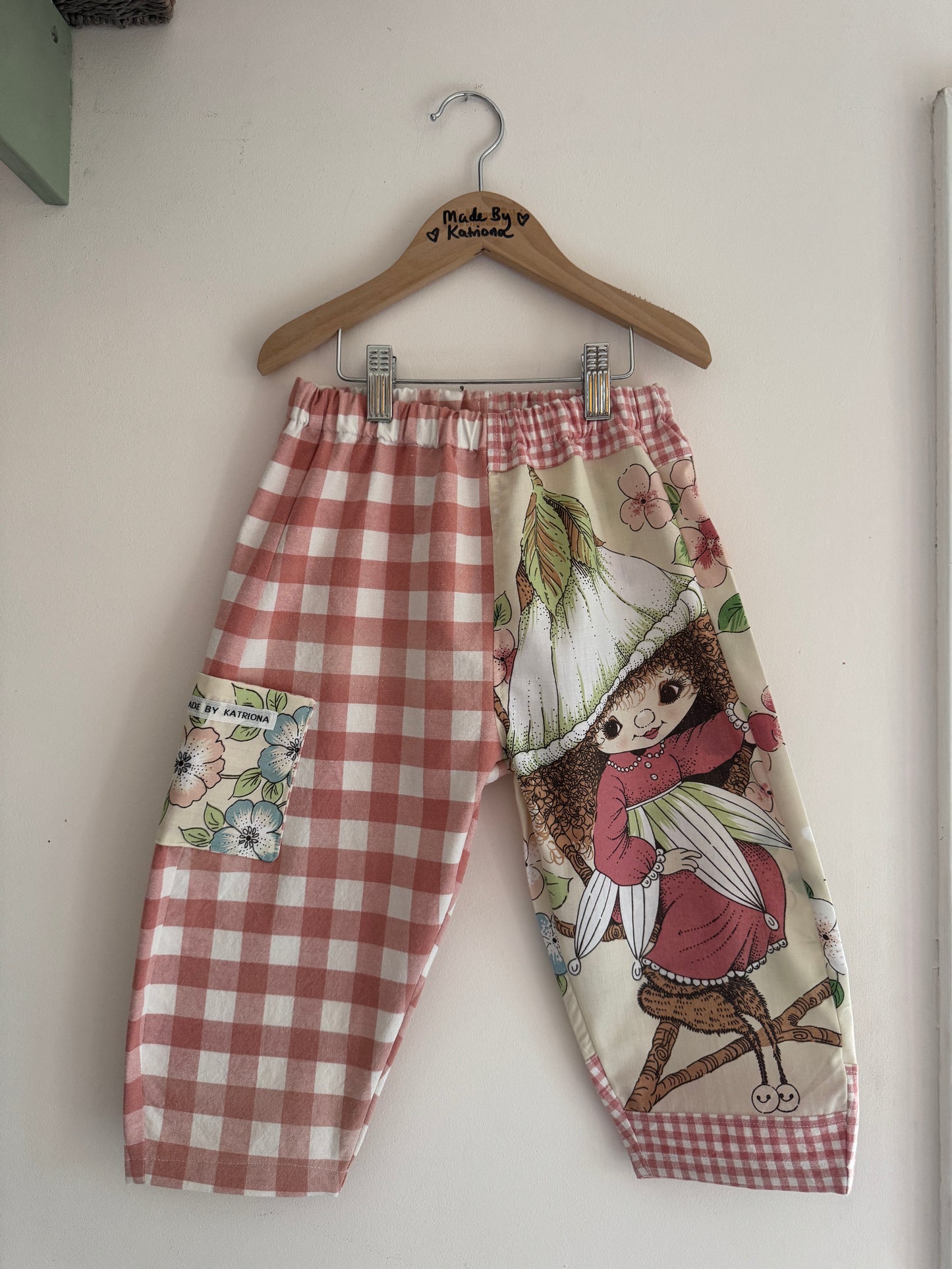 Vintage Victoria Plum Barrel Leg Trousers 4-5 years