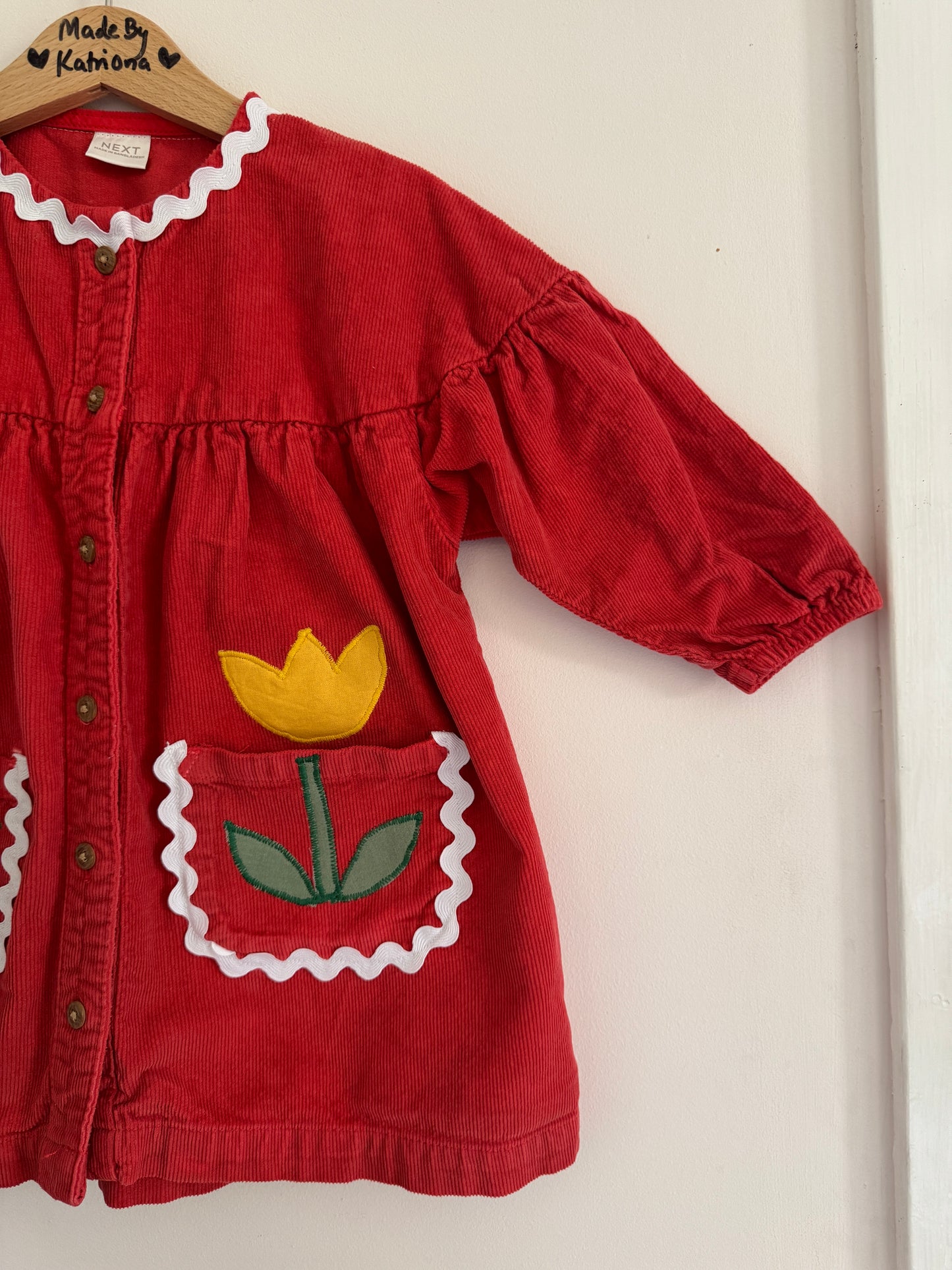 Yellow tulips dress 12-18 months