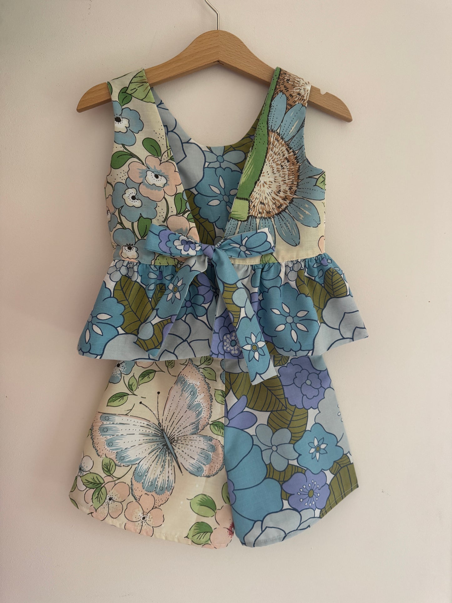 Vintage Victoria Plum reversible bow tie top 2-3 years