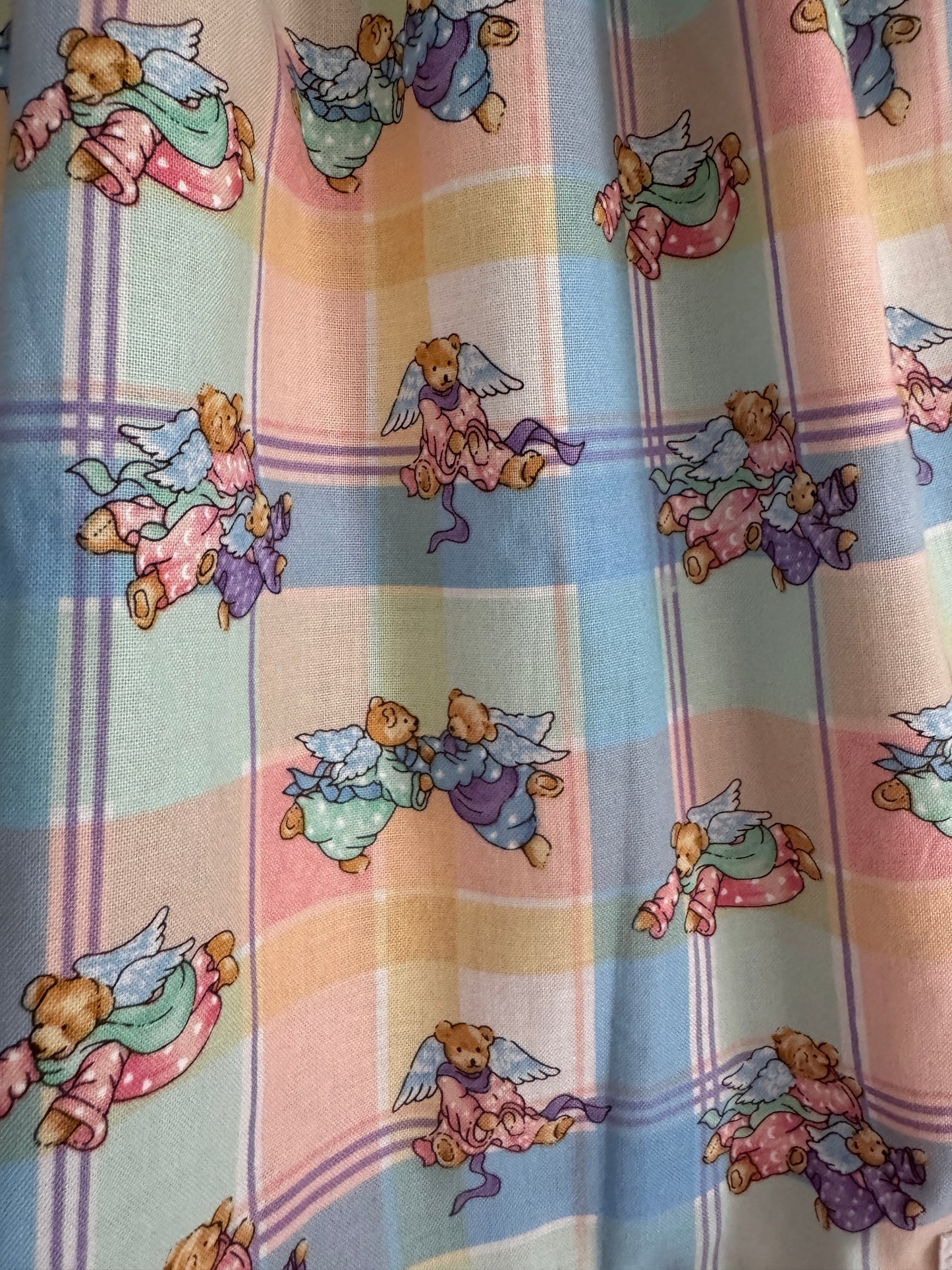 Vintage 1997 angel teddy print dress 18-24 months