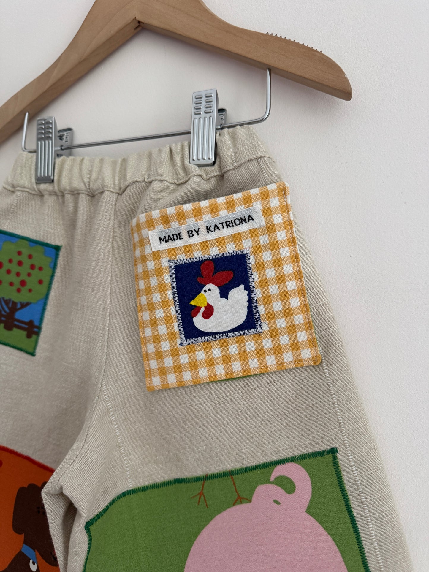 Animal multicolour wide leg pants 18-24 months