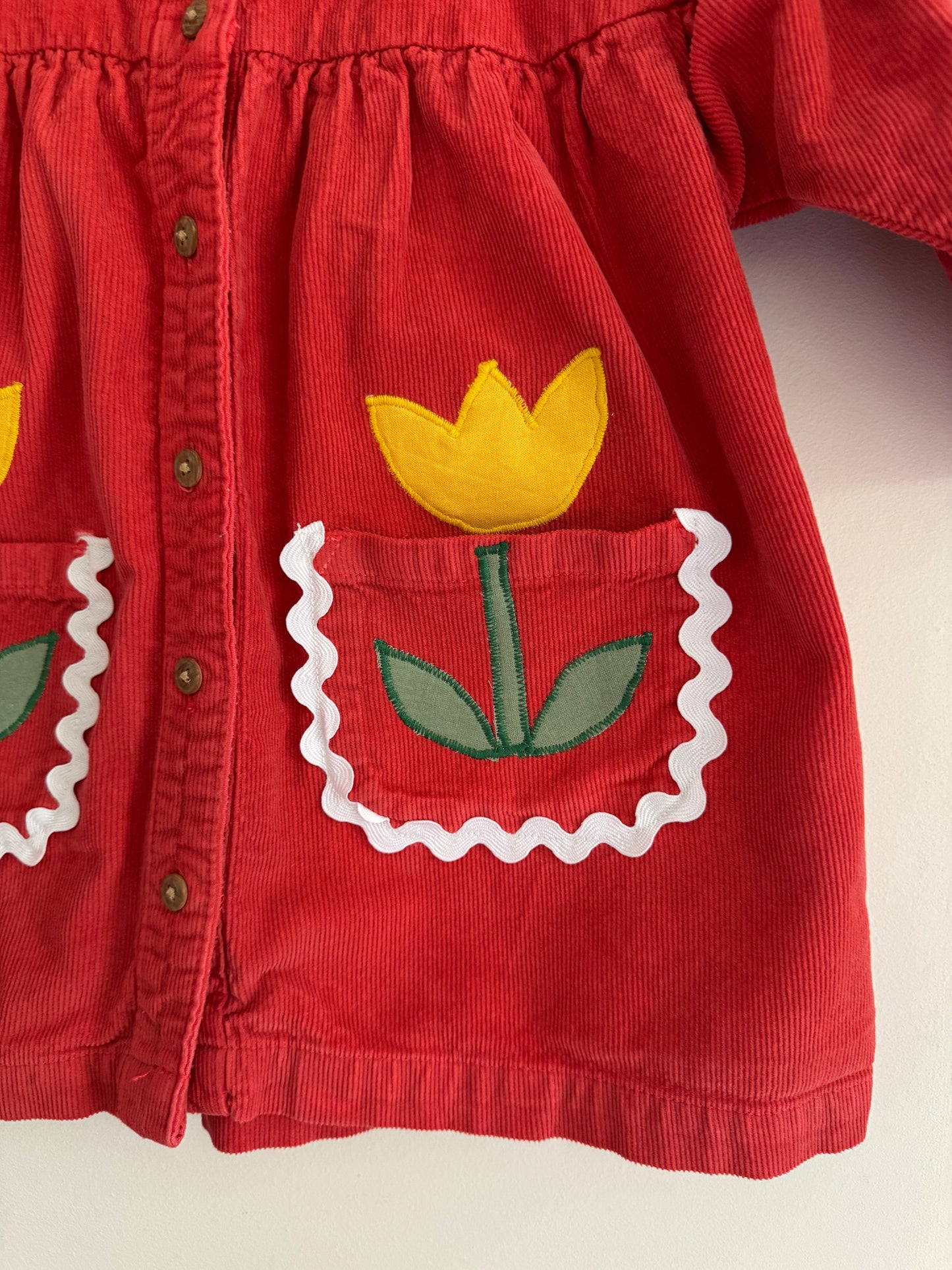 Yellow tulips dress 12-18 months
