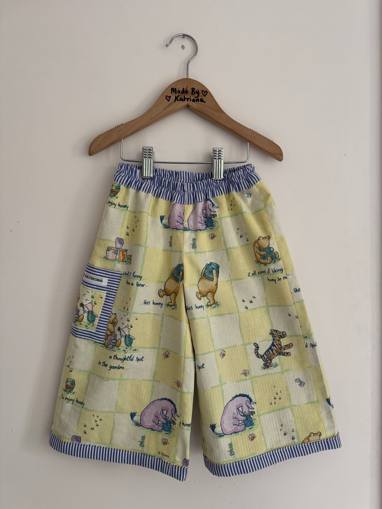 Reversible Winnie the Pooh wide leg pants 2-3 years