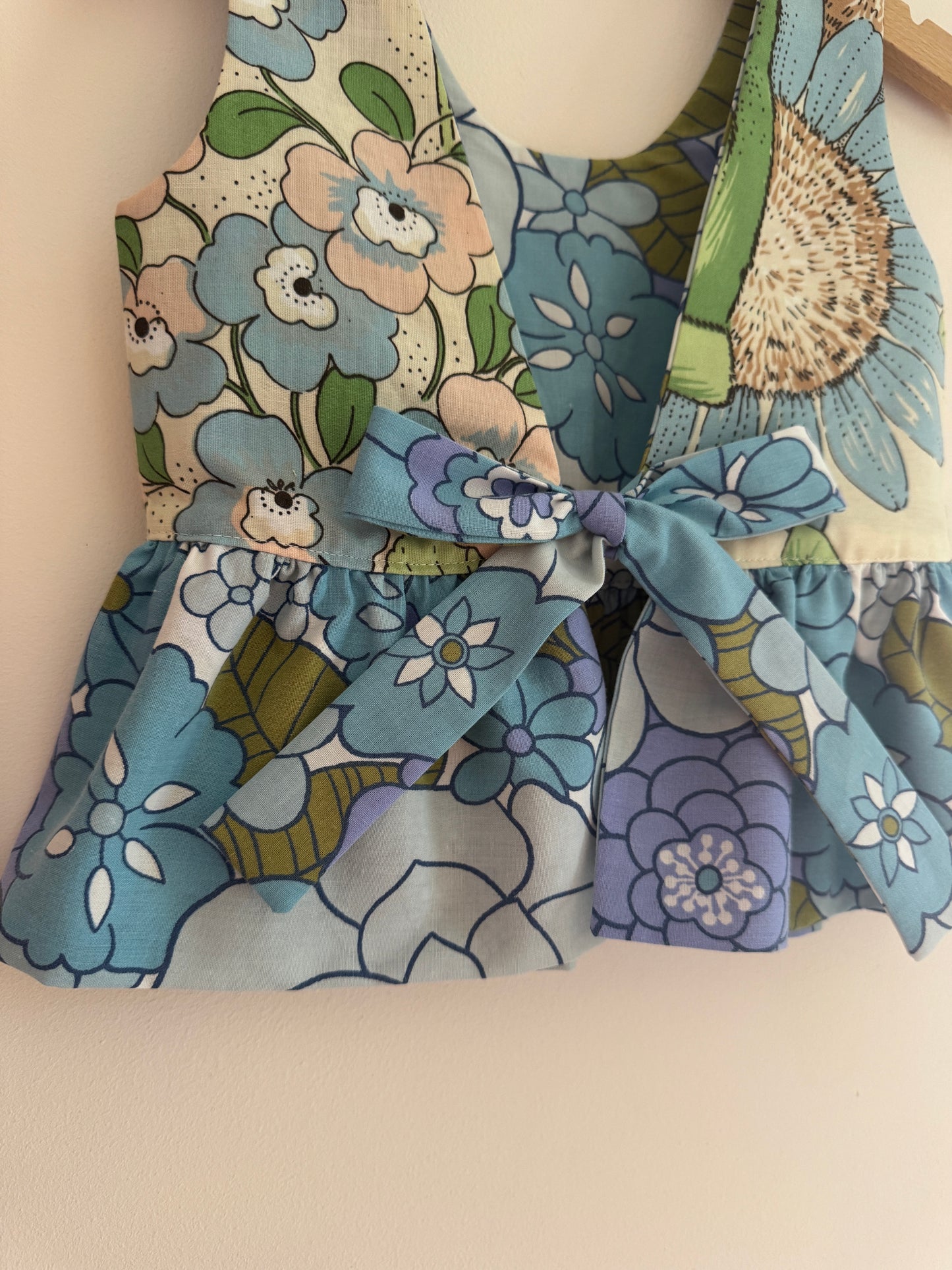 Vintage Victoria Plum reversible bow tie top 2-3 years