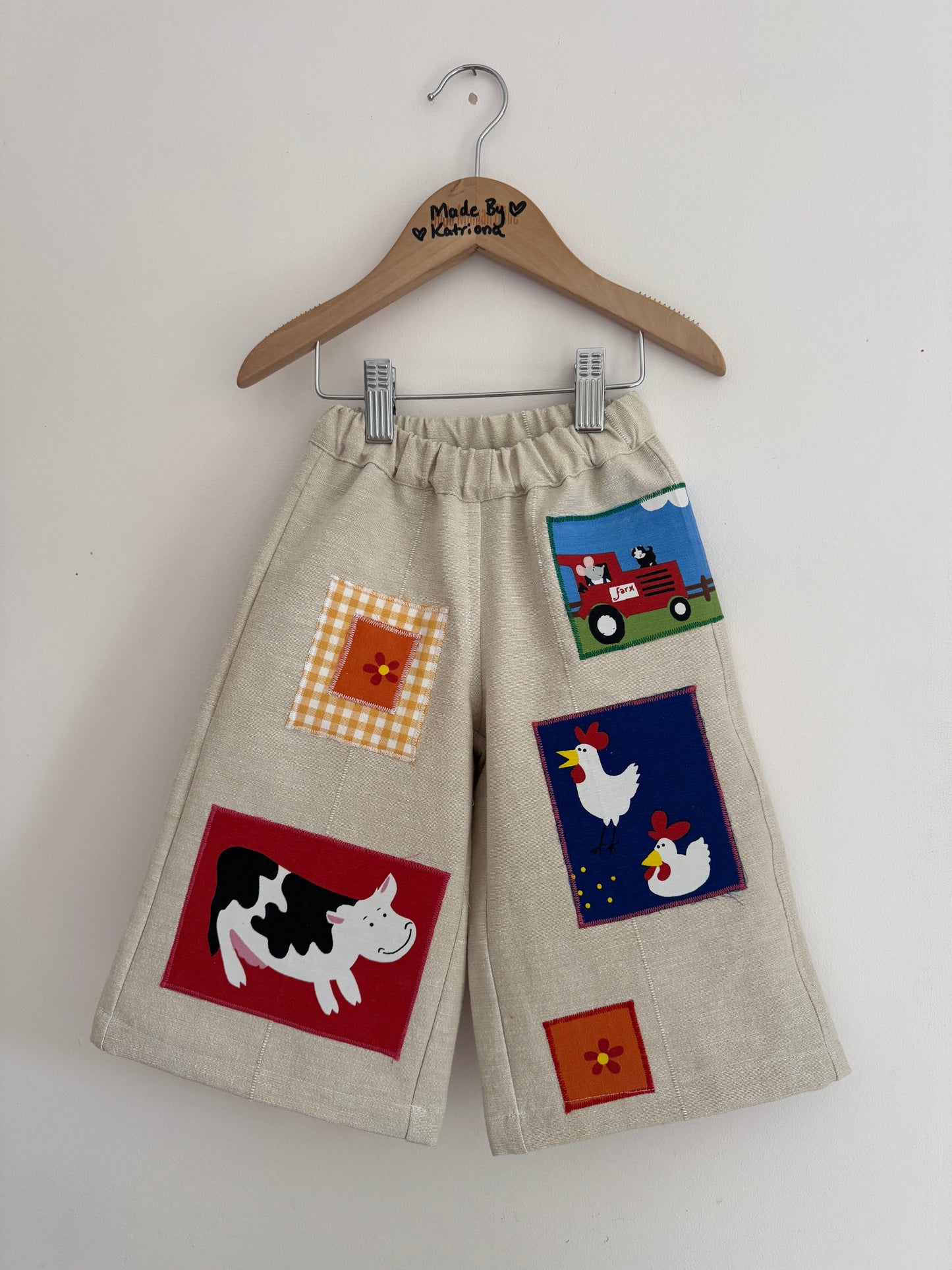 Animal multicolour wide leg pants 18-24 months