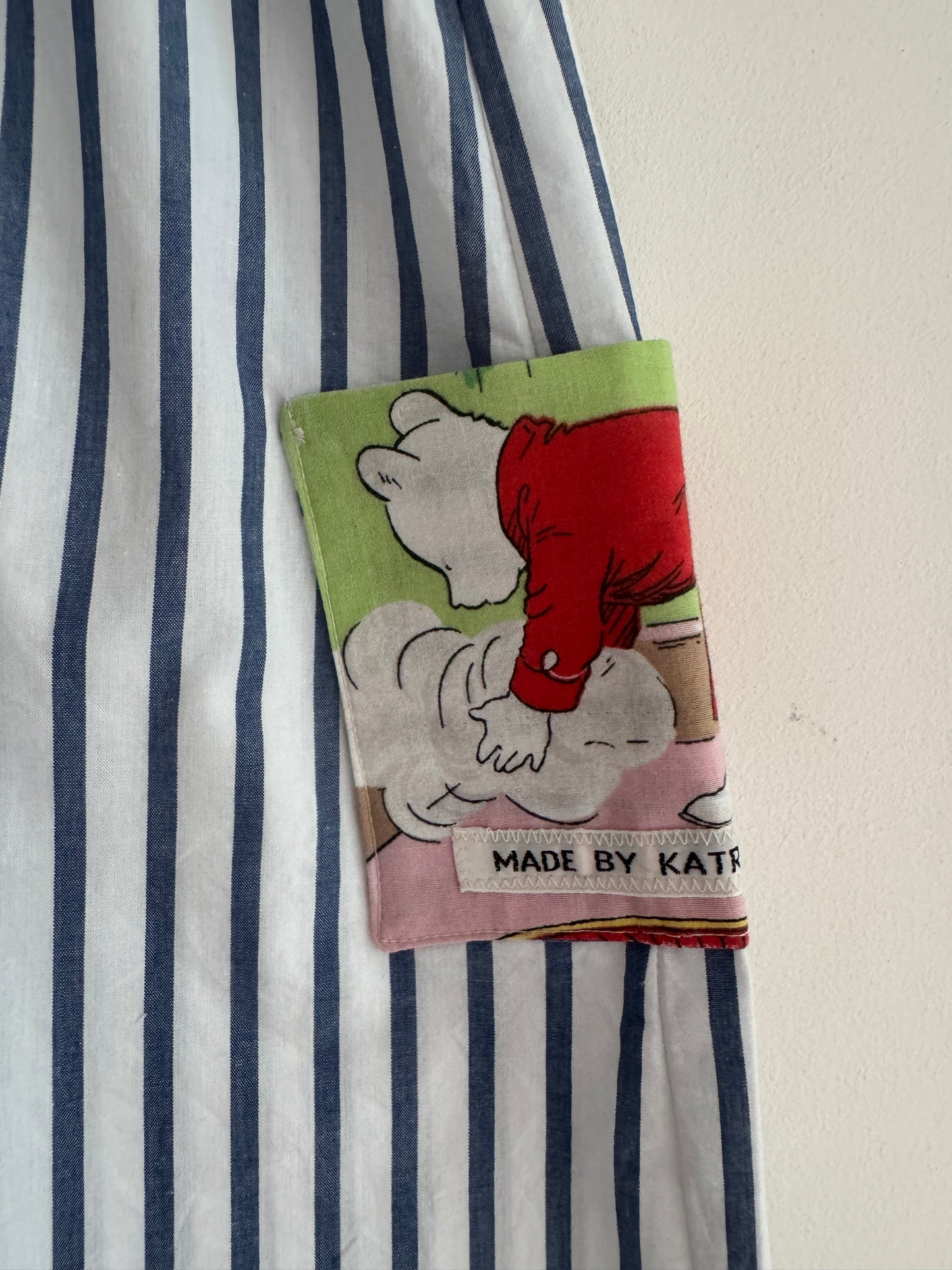 Rupert Bear/striped barrel leg pants 4-5 years