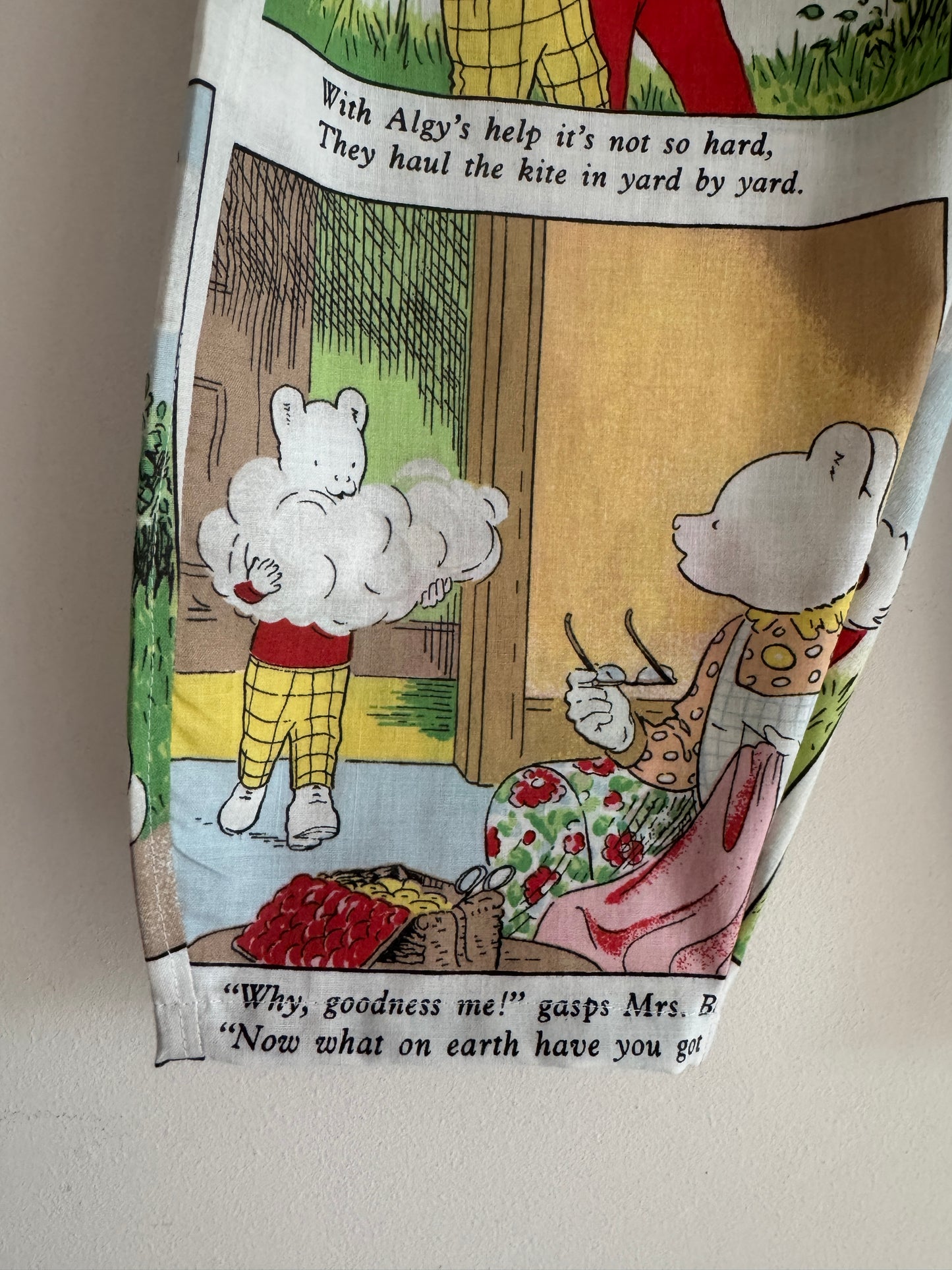 Rupert Bear/striped barrel leg pants 4-5 years