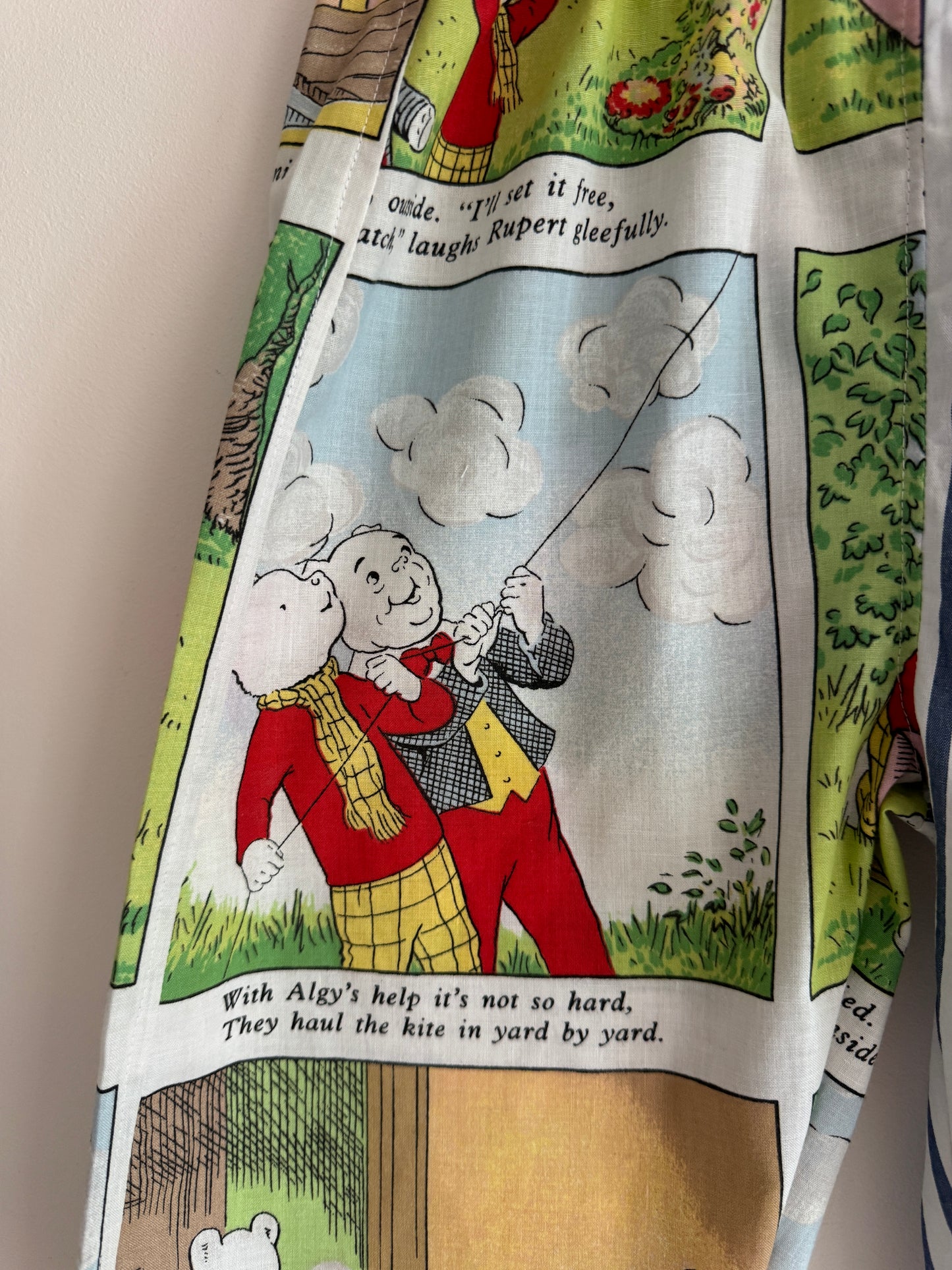 Rupert Bear/striped barrel leg pants 4-5 years
