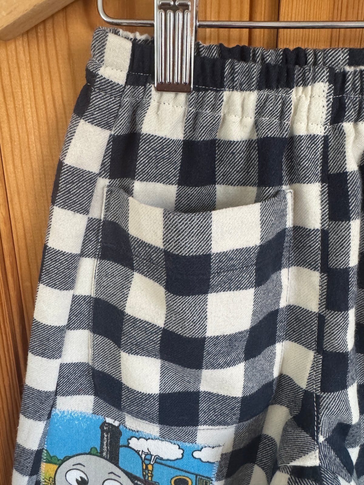 Thomas the tank engine Navy gingham barrel leg pants 12-18 months