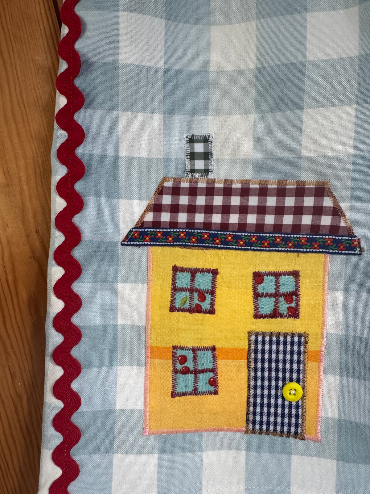 House & Apple Appliqué Patchwork Pants 2-3 years