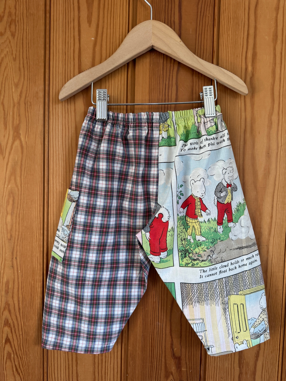 Rupert Bear/striped barrel leg pants 12-18 months