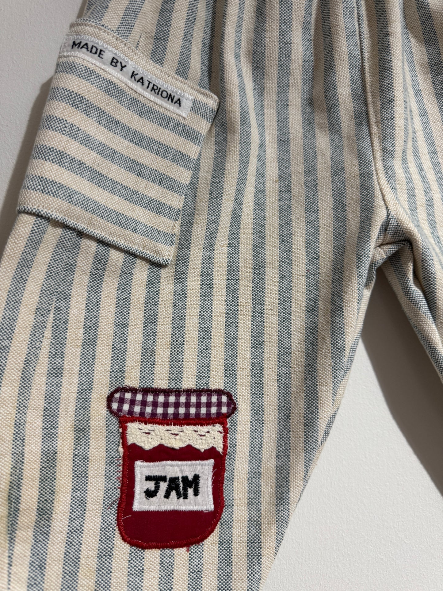 Striped croissant & jam pants 18-24 months