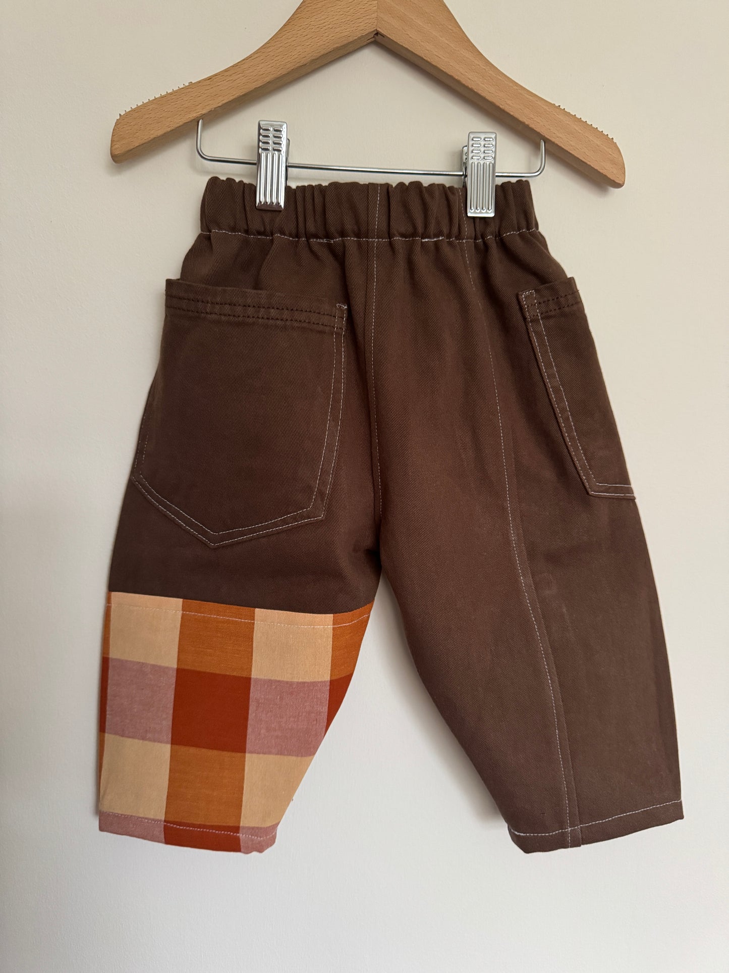 Croissant & marmalade on chocolate denim 12-18 months