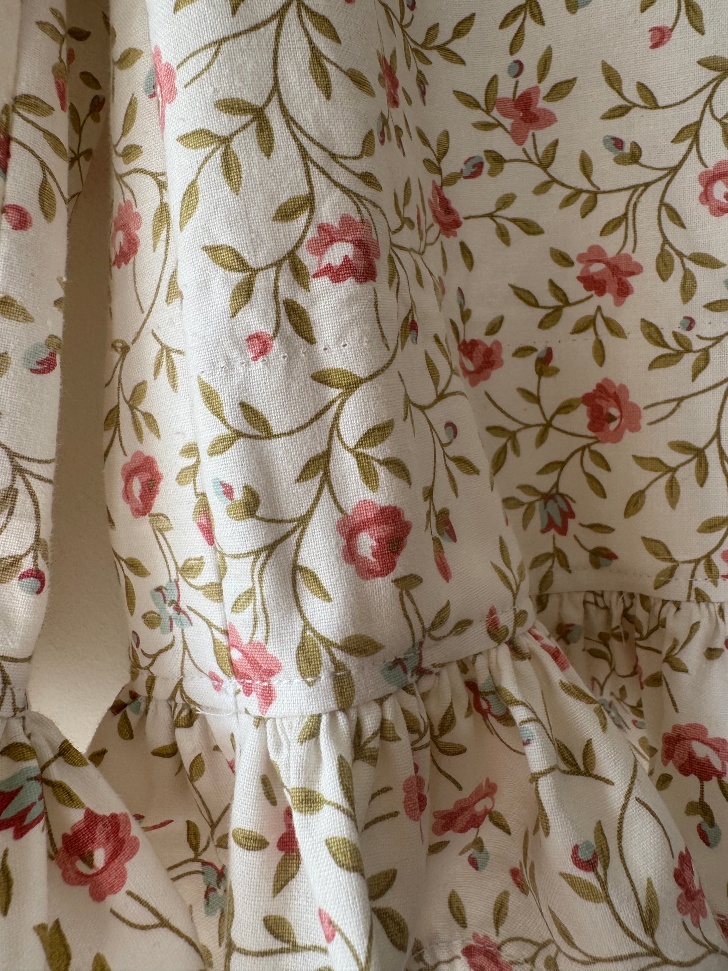 Vintage floral print wide leg with frills 2-3 years