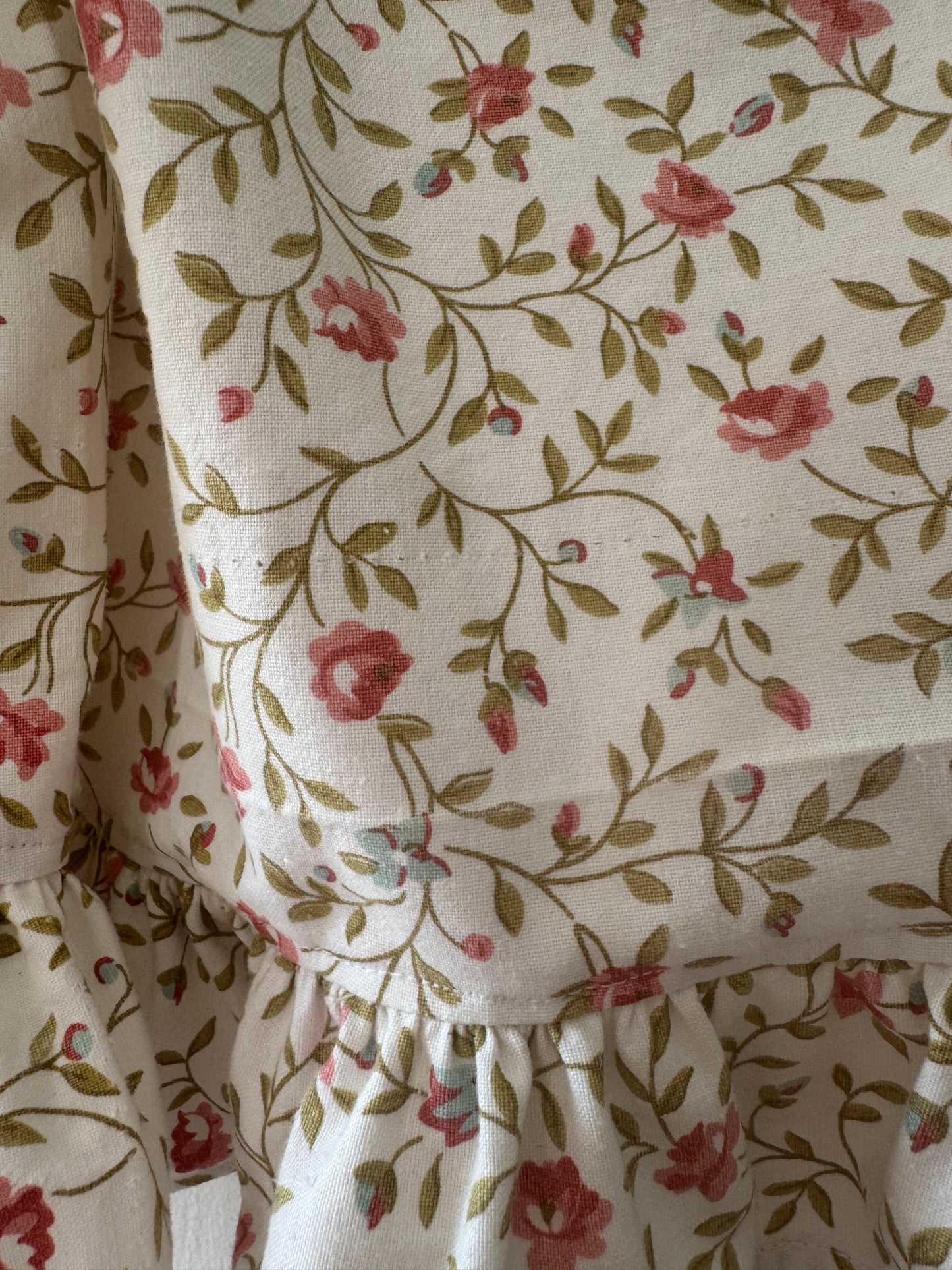 Vintage floral print wide leg with frills 2-3 years