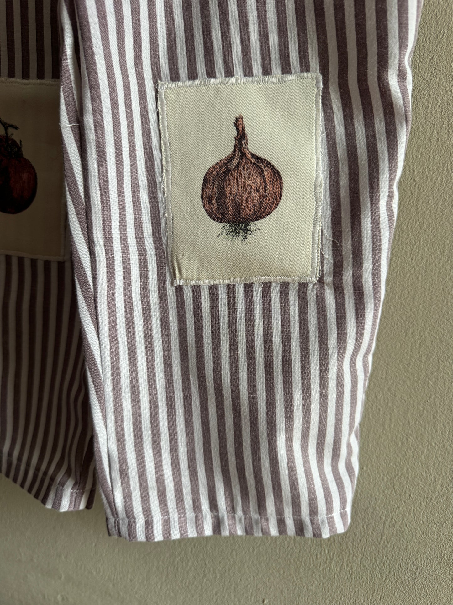 Veggie patch striped dungarees 12-18 months