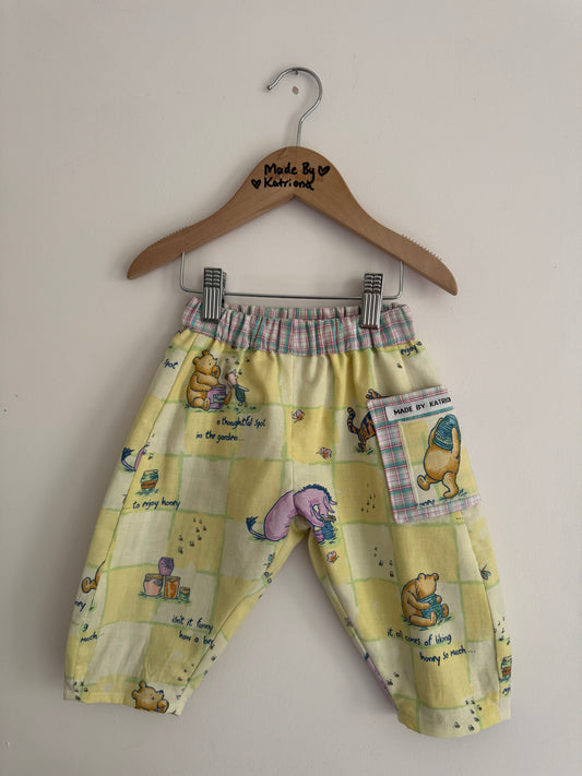 Reversible Winnie the Pooh barrel leg pants 6-12 months