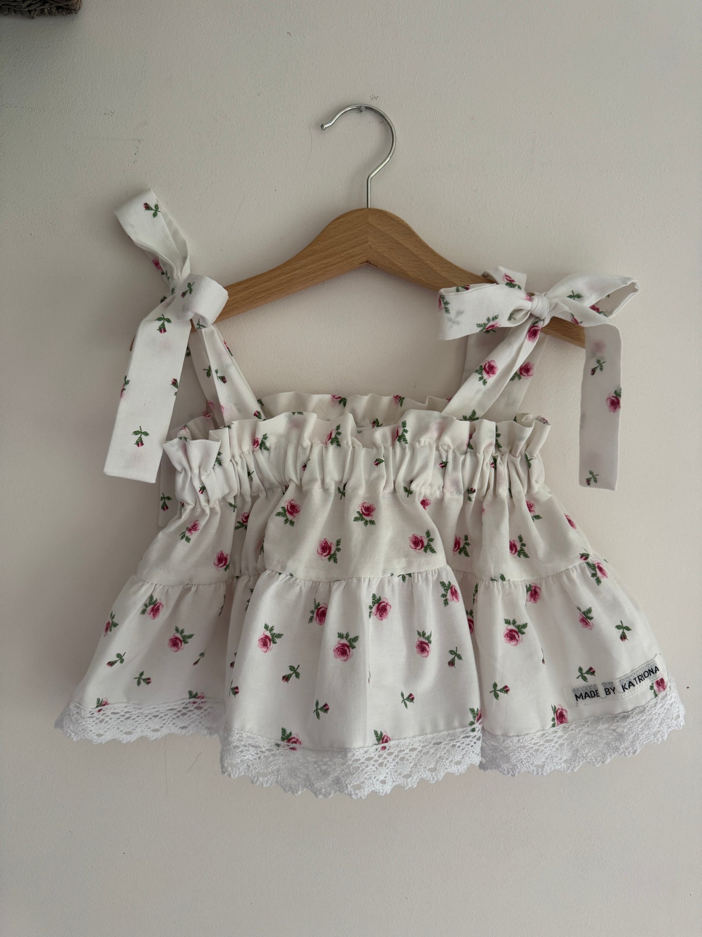 Rose print cami & midi skirt set 4-5 years