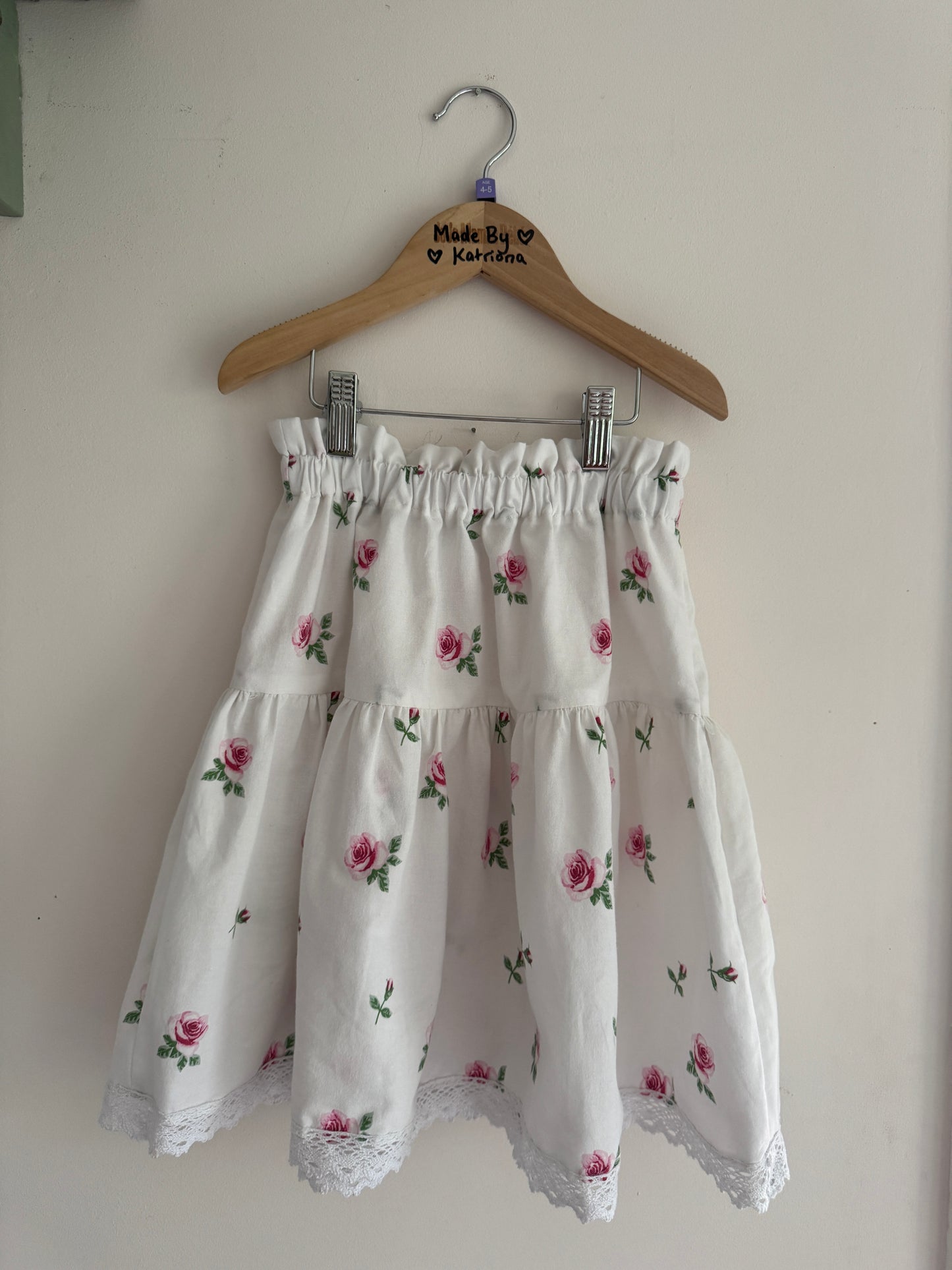 Rose print cami & midi skirt set 4-5 years