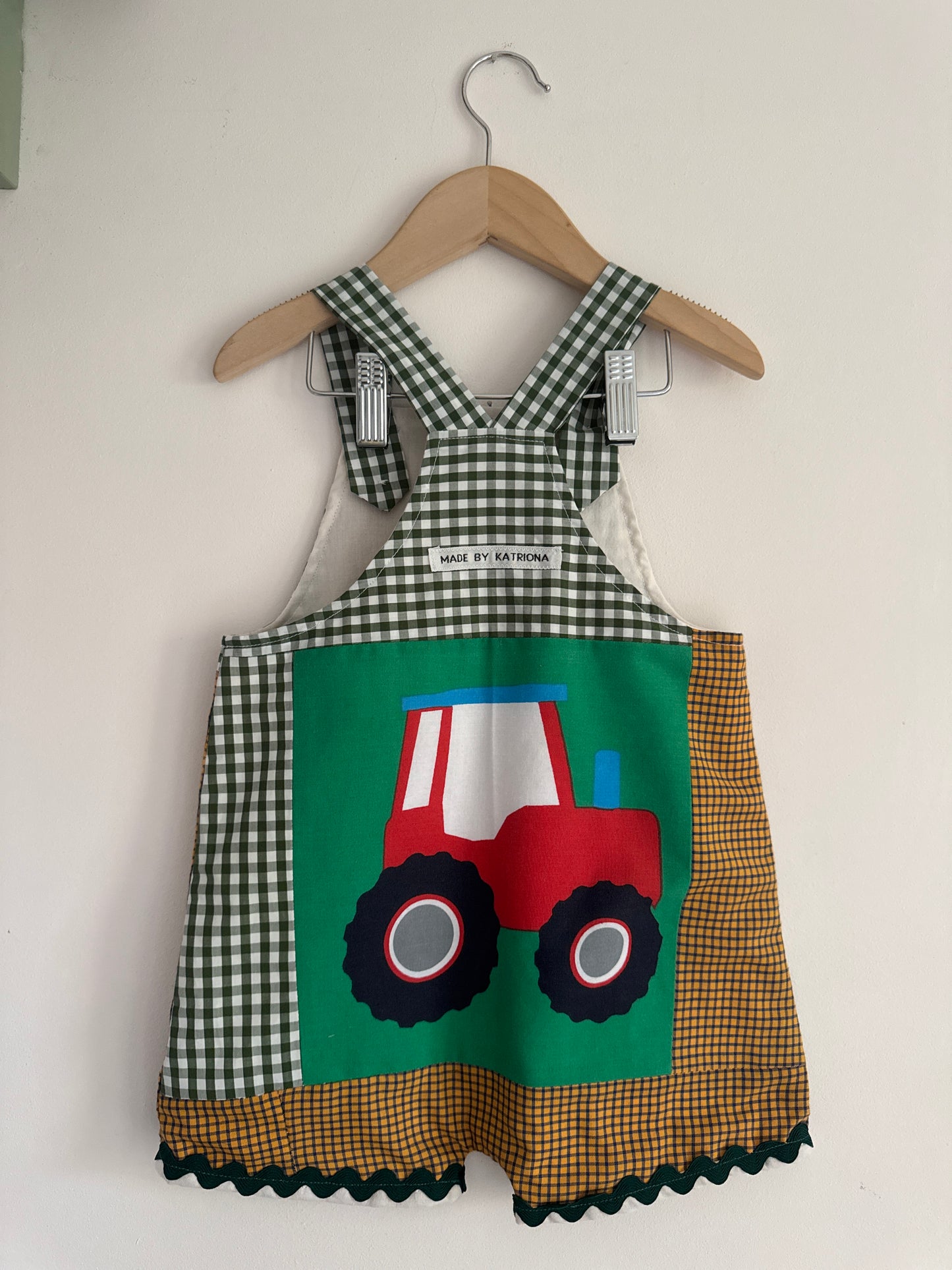 Patchwork farm animal romper 2-3 years