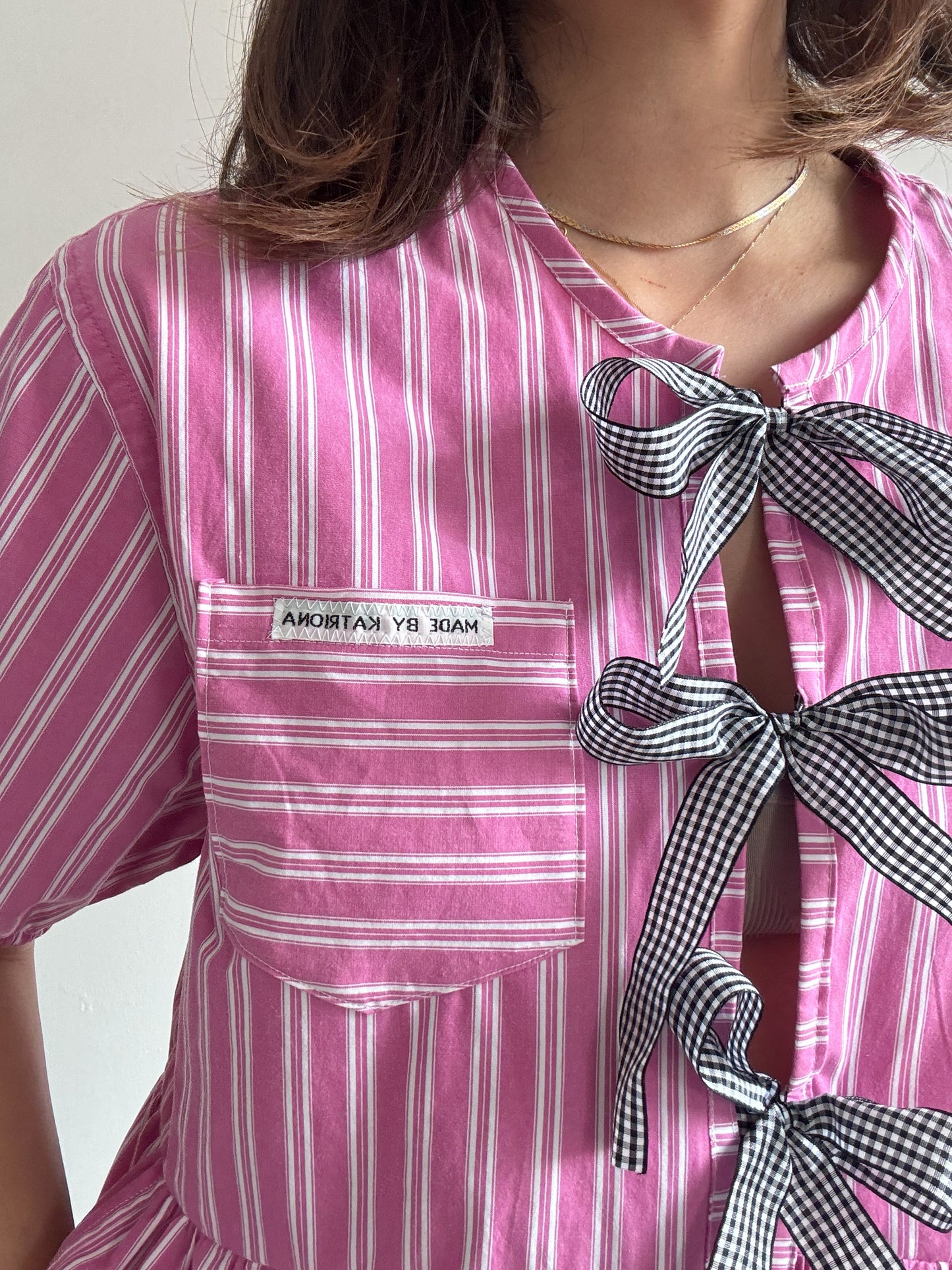 Darcy Peplum Bow Tie Blouse