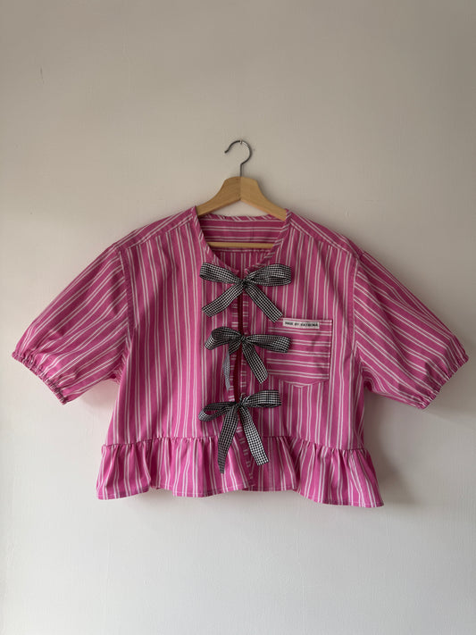 Darcy Peplum Bow Tie Blouse