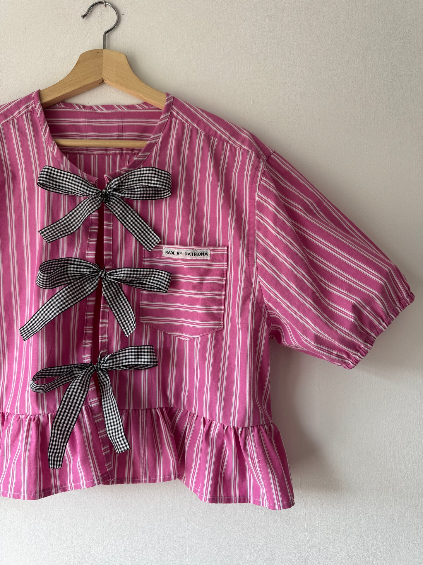 Darcy Peplum Bow Tie Blouse