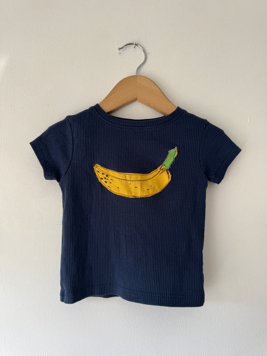 Upcycled Banana Ribbed T-shirt (9-12 months)