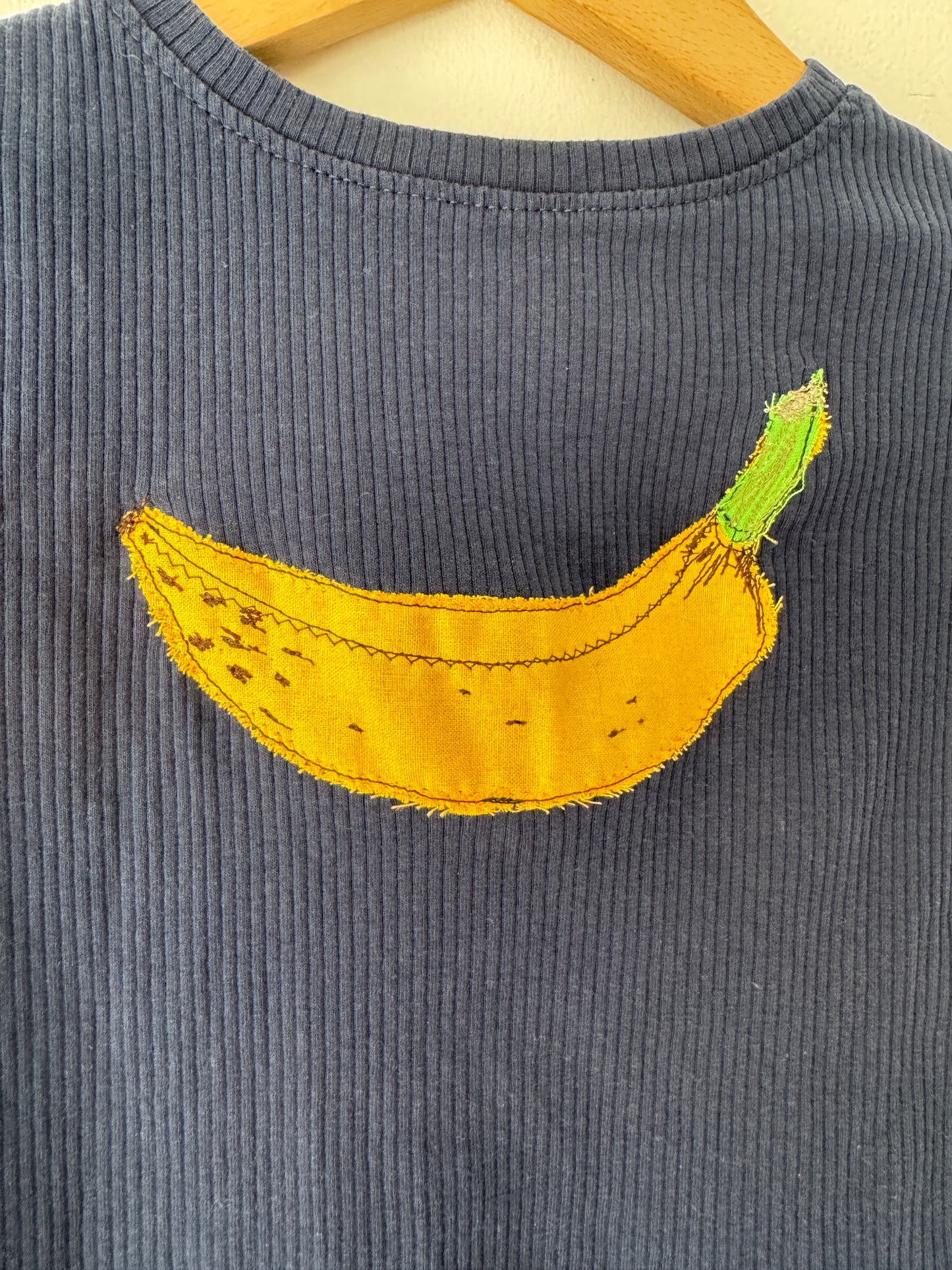Upcycled Banana Ribbed T-shirt (9-12 months)
